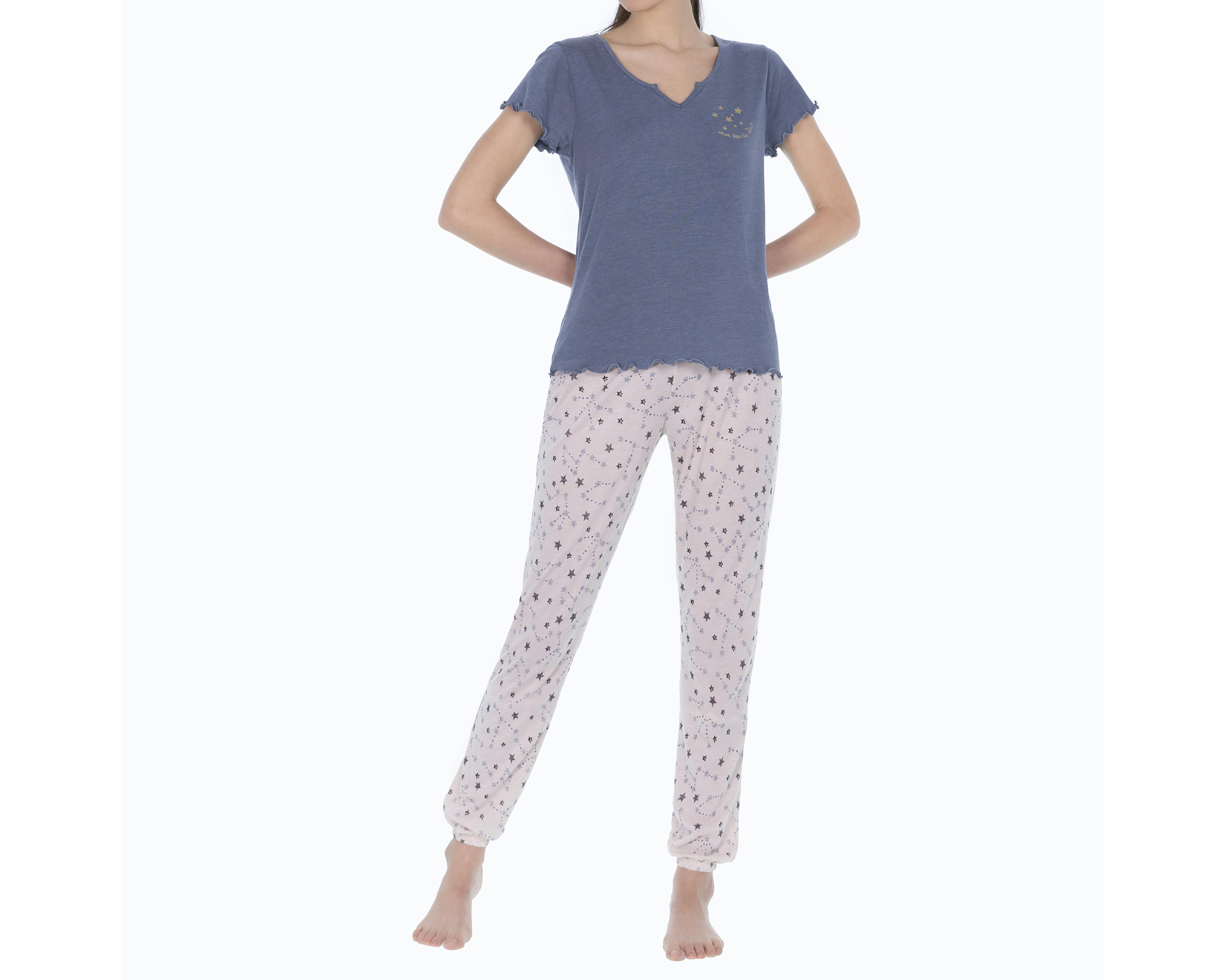Foto 2 pulgar | Pijama Tops&Bottoms para Mujer