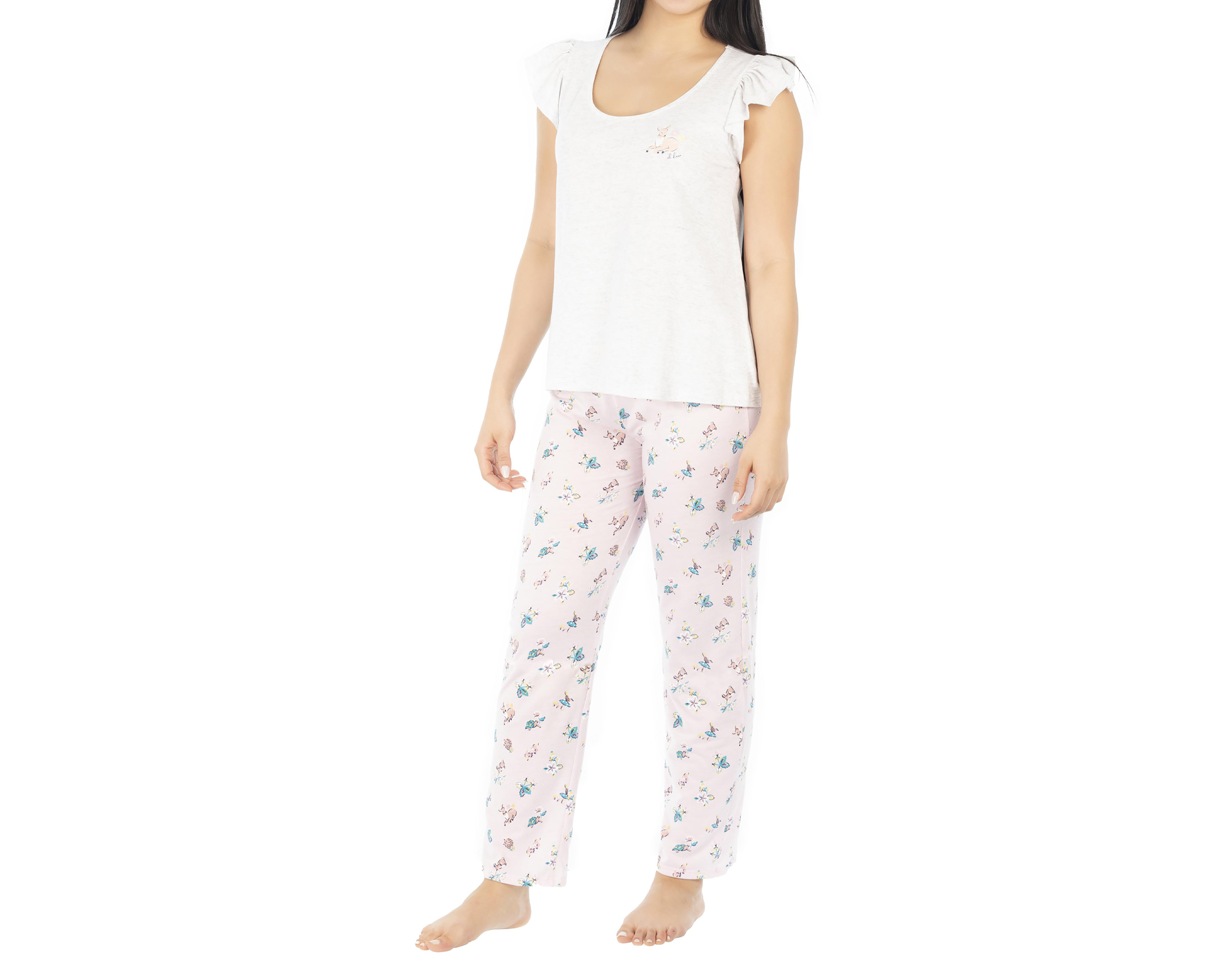 Foto 4 pulgar | Pijama Tops&Bottoms para Mujer