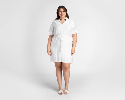 Foto 1 | Vestido Casual Sahara Blanco Corto para Mujer