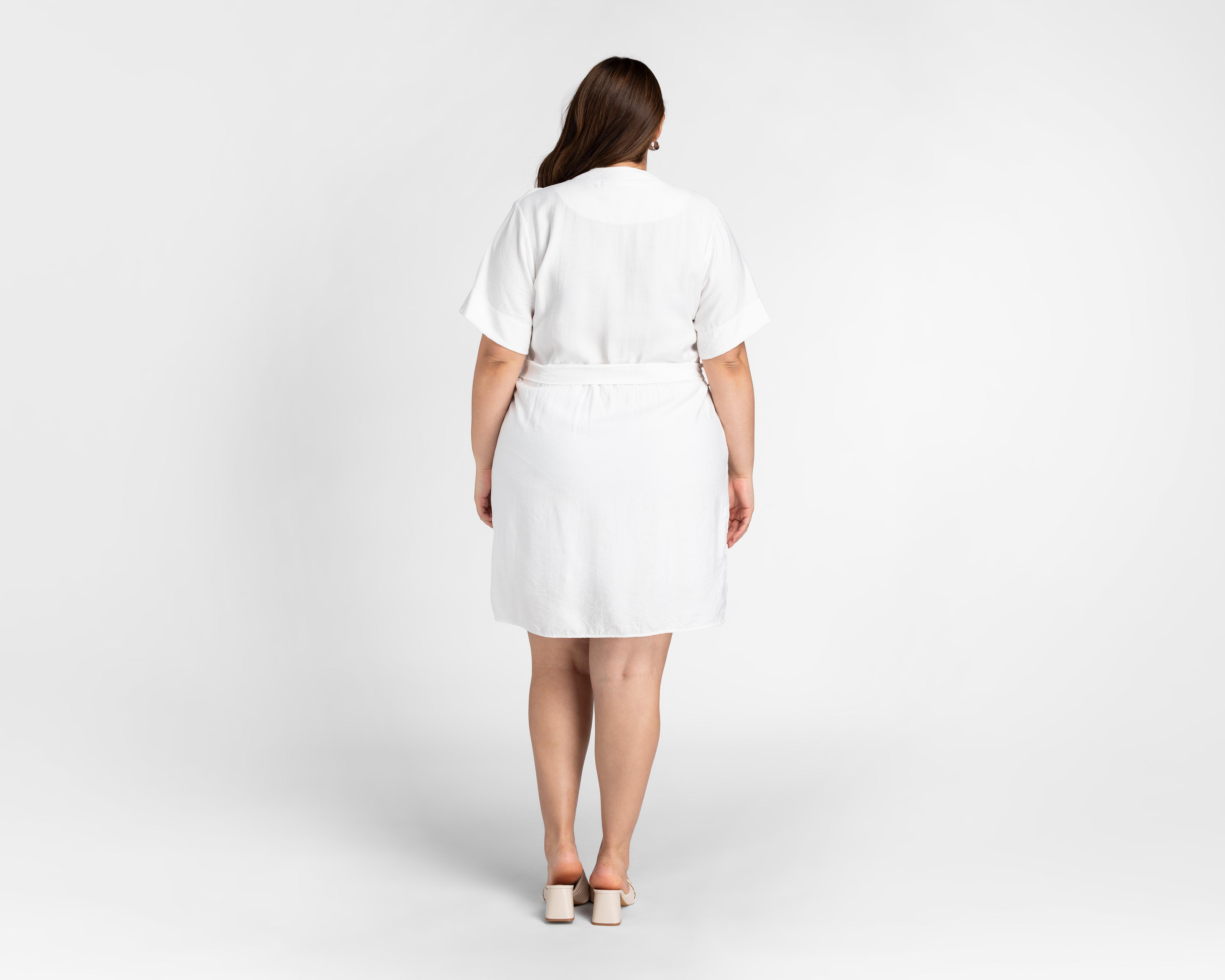 Foto 4 pulgar | Vestido Casual Sahara Blanco Corto para Mujer