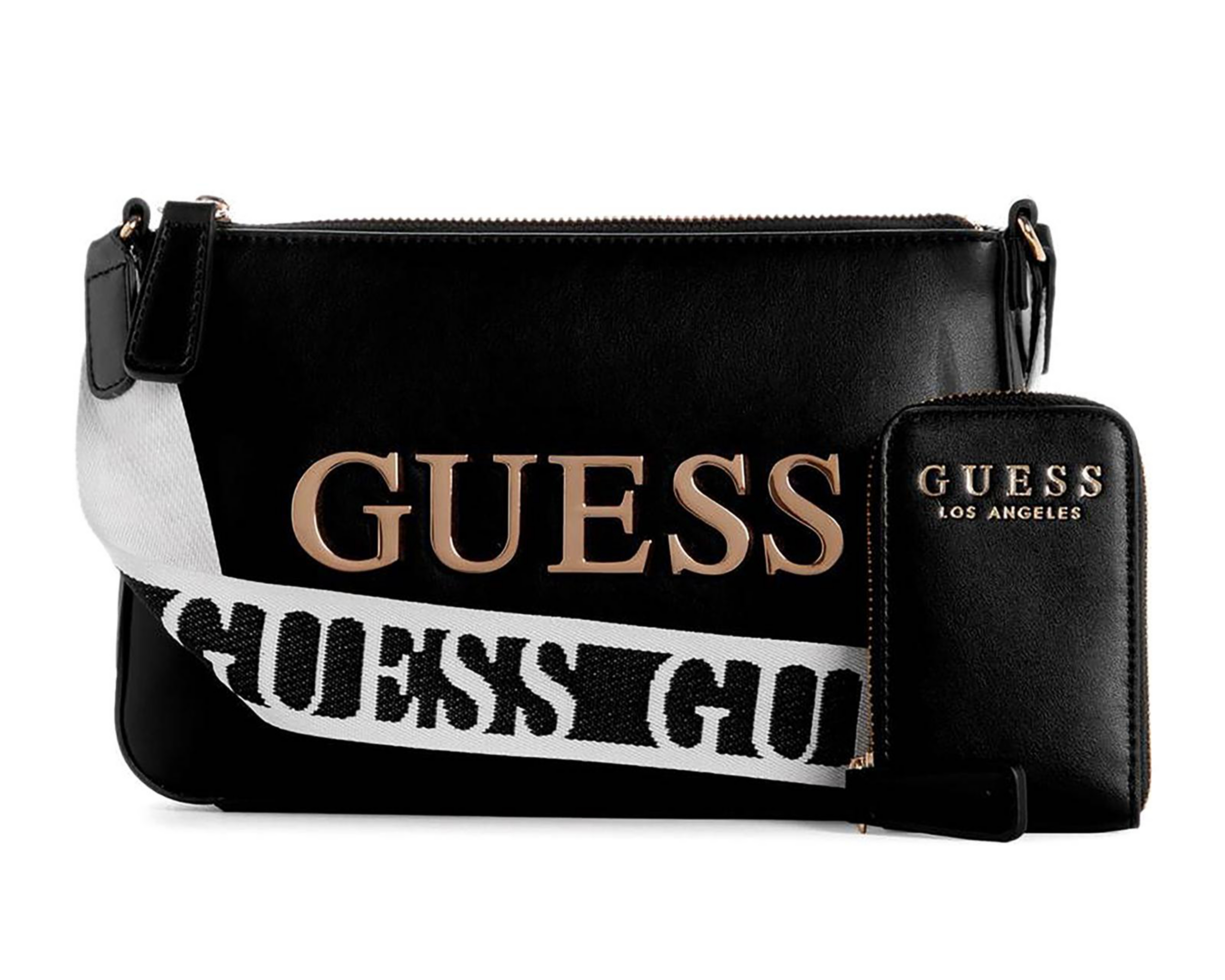 Foto 2 pulgar | Bolsa Cruzada Guess Caracara Top Zip con Monedero