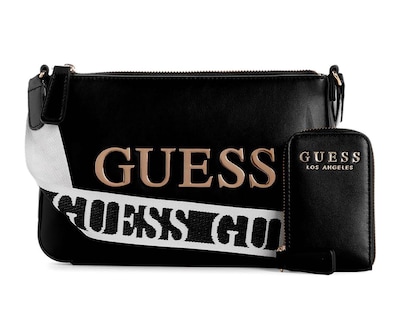 Foto 1 | Bolsa Cruzada Guess Caracara Top Zip con Monedero