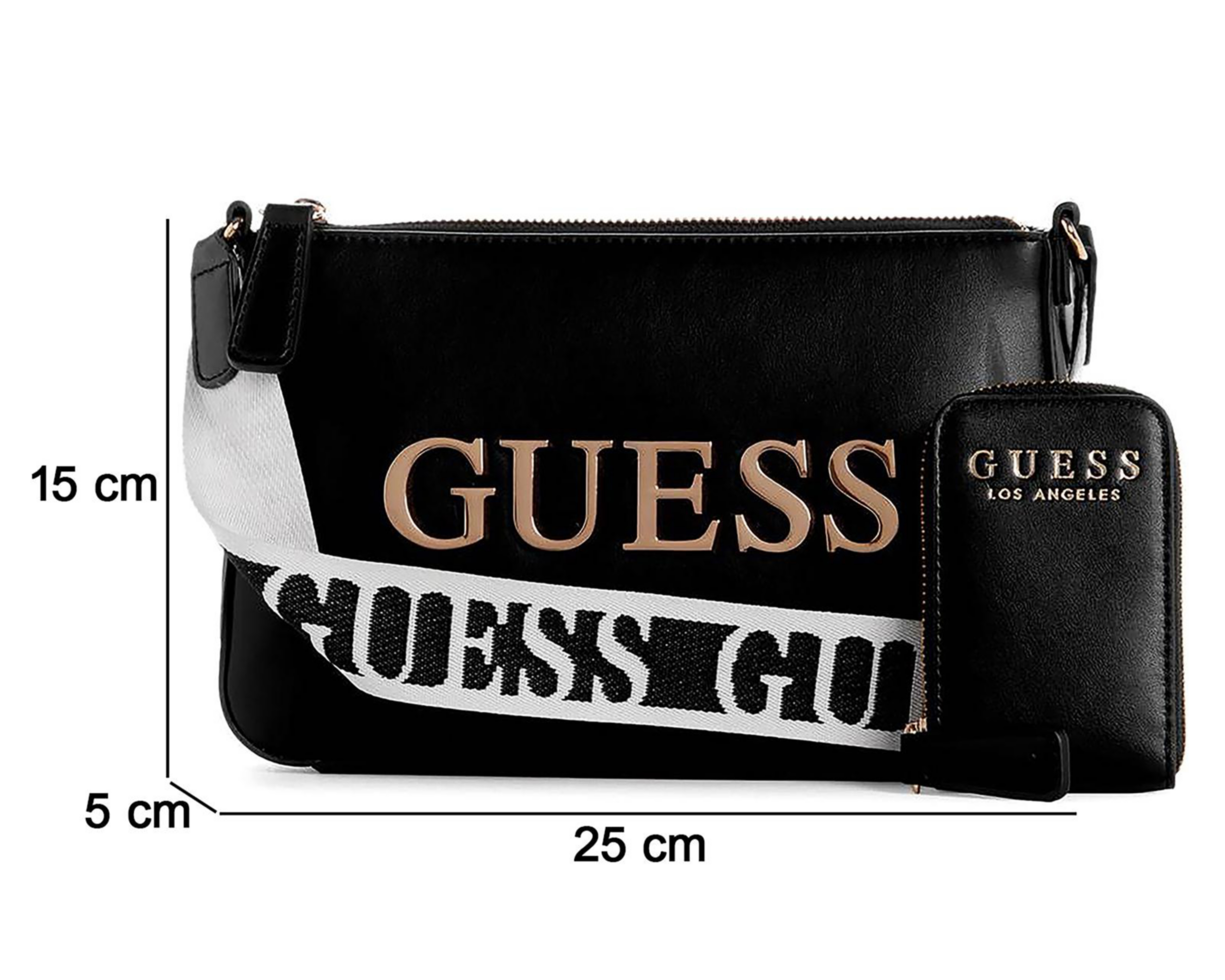 Foto 4 | Bolsa Cruzada Guess Caracara Top Zip con Monedero