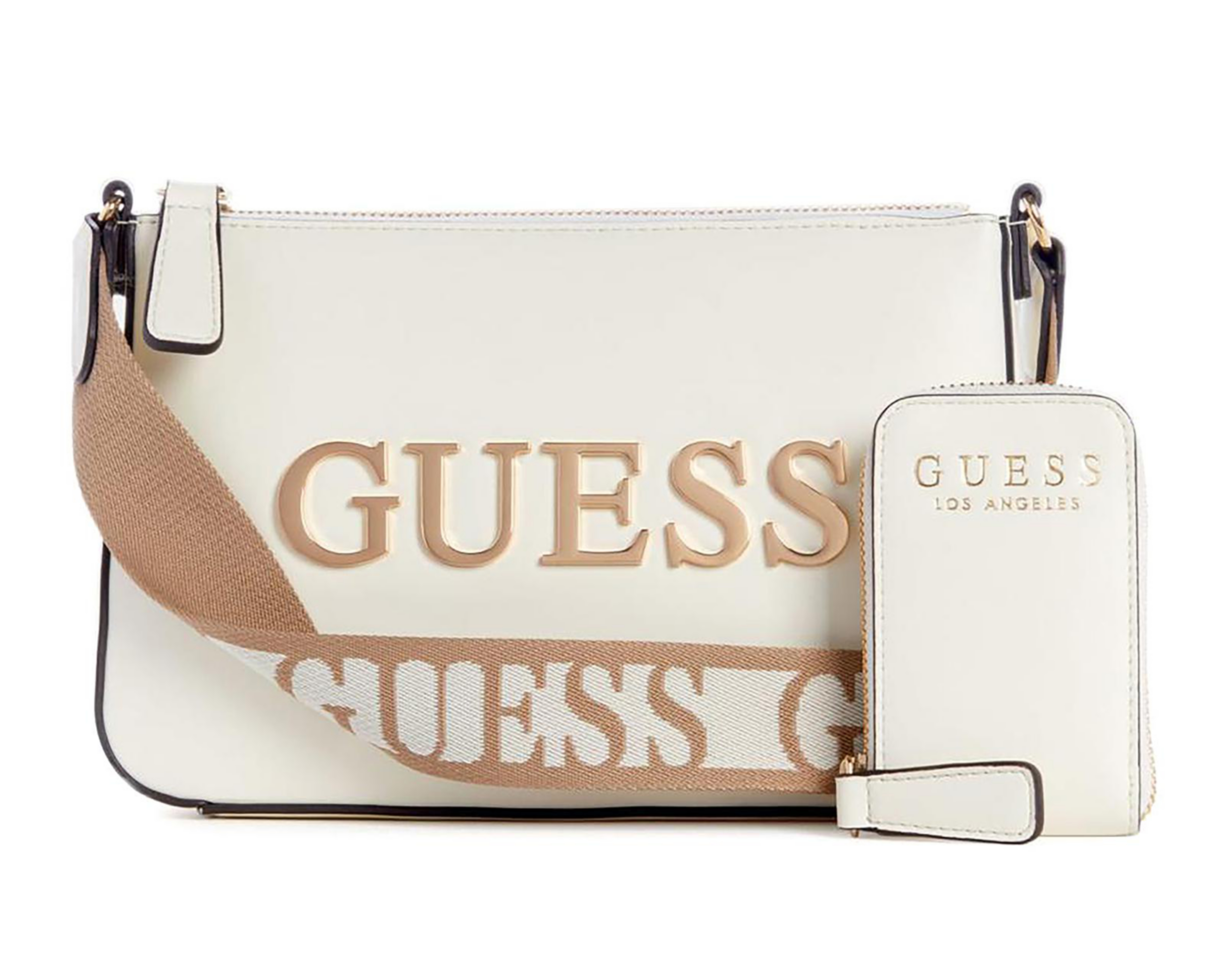 Foto 2 pulgar | Bolsa Cruzada Guess Caracara Top Zip con Monedero