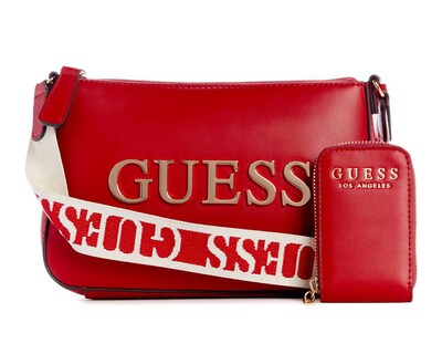 Foto 1 | Bolsa Cruzada Guess Caracara Top Zip con Monedero