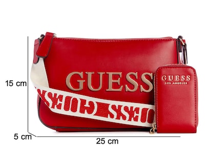Foto 4 | Bolsa Cruzada Guess Caracara Top Zip con Monedero