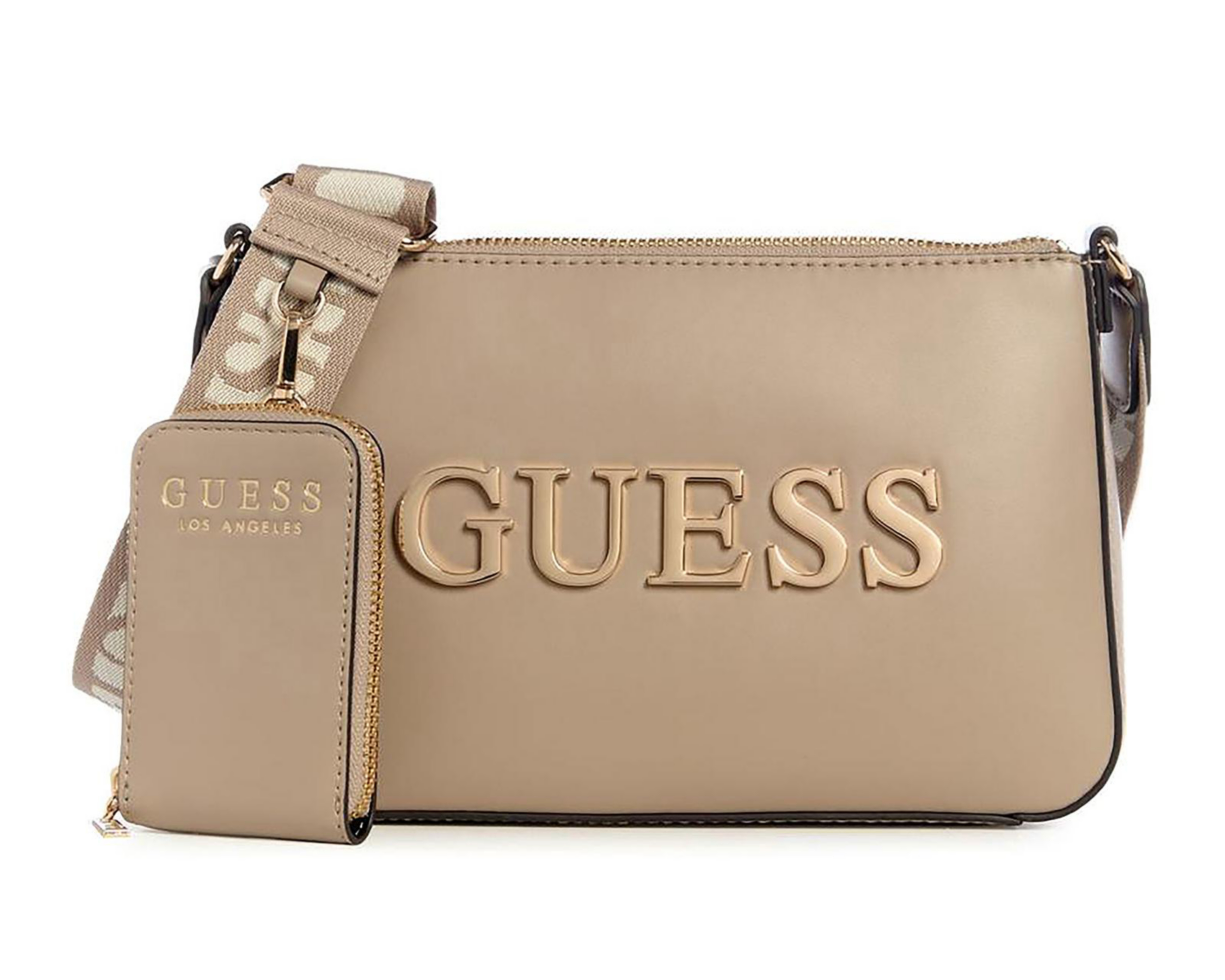 Foto 2 pulgar | Bolsa Cruzada Guess Caracara Top Zip con Monedero