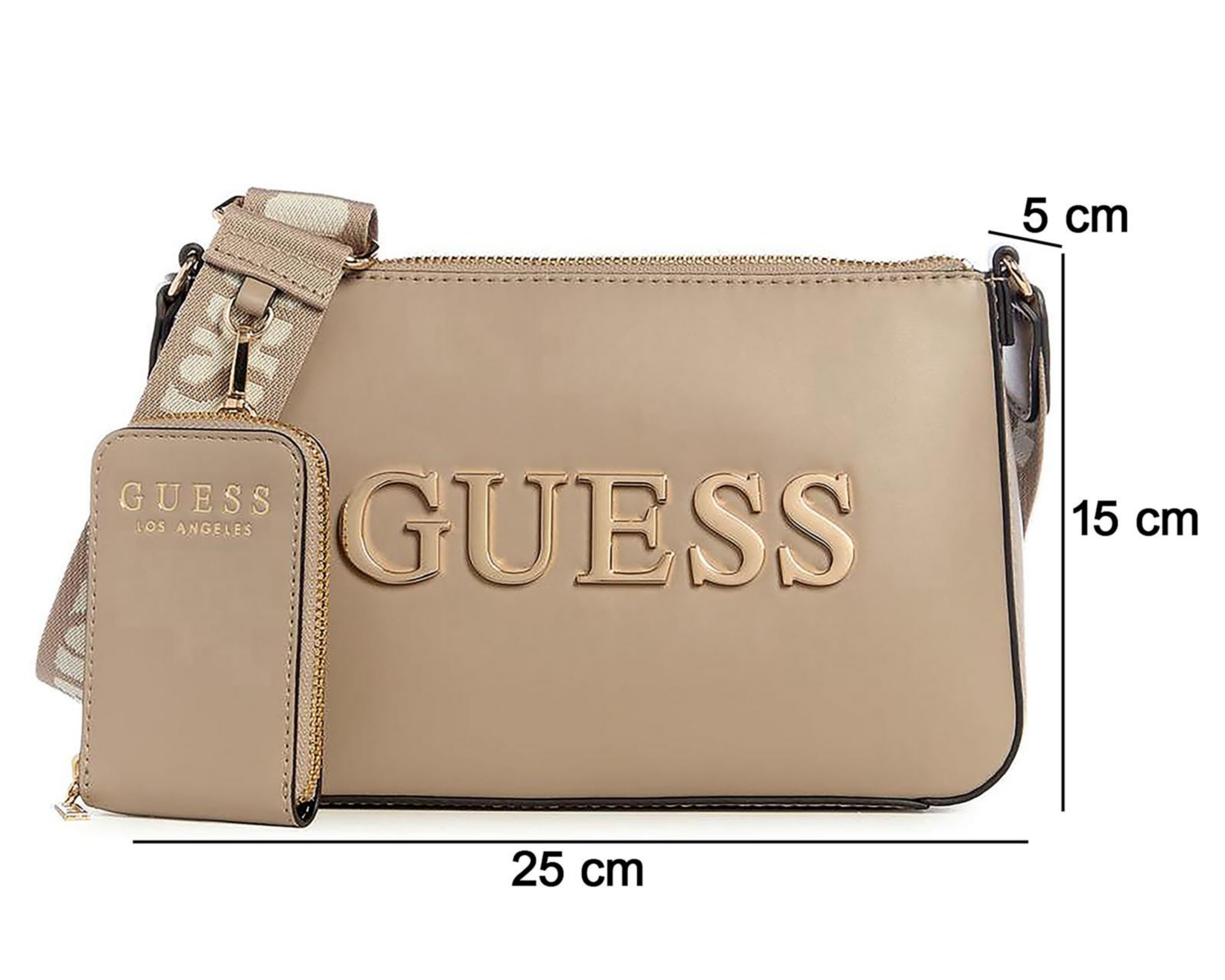 Foto 4 | Bolsa Cruzada Guess Caracara Top Zip con Monedero