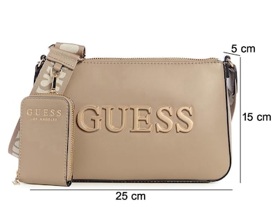 Foto 4 | Bolsa Cruzada Guess Caracara Top Zip con Monedero