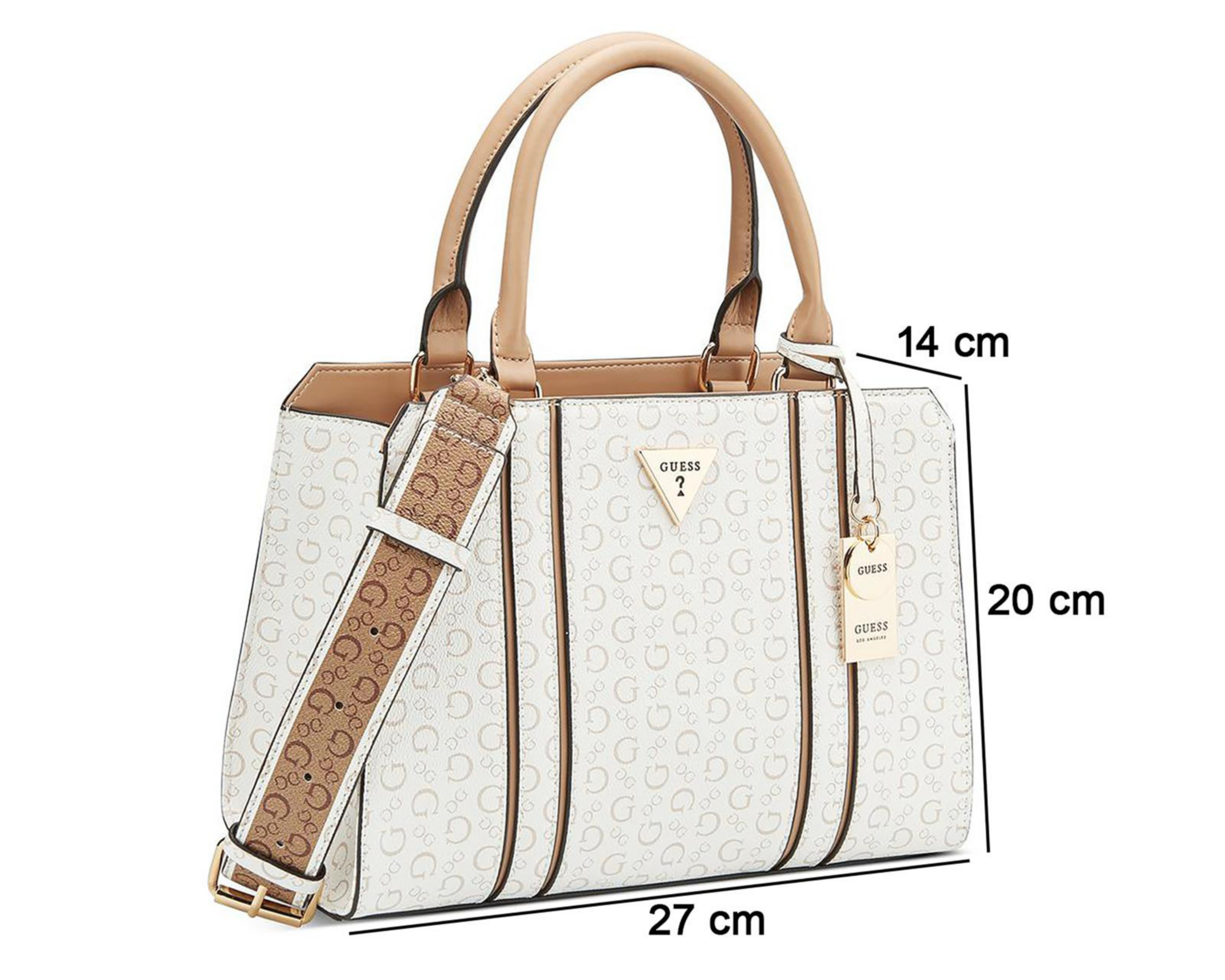 Foto 6 pulgar | Bolsa de Mano Guess Cassian Blanca