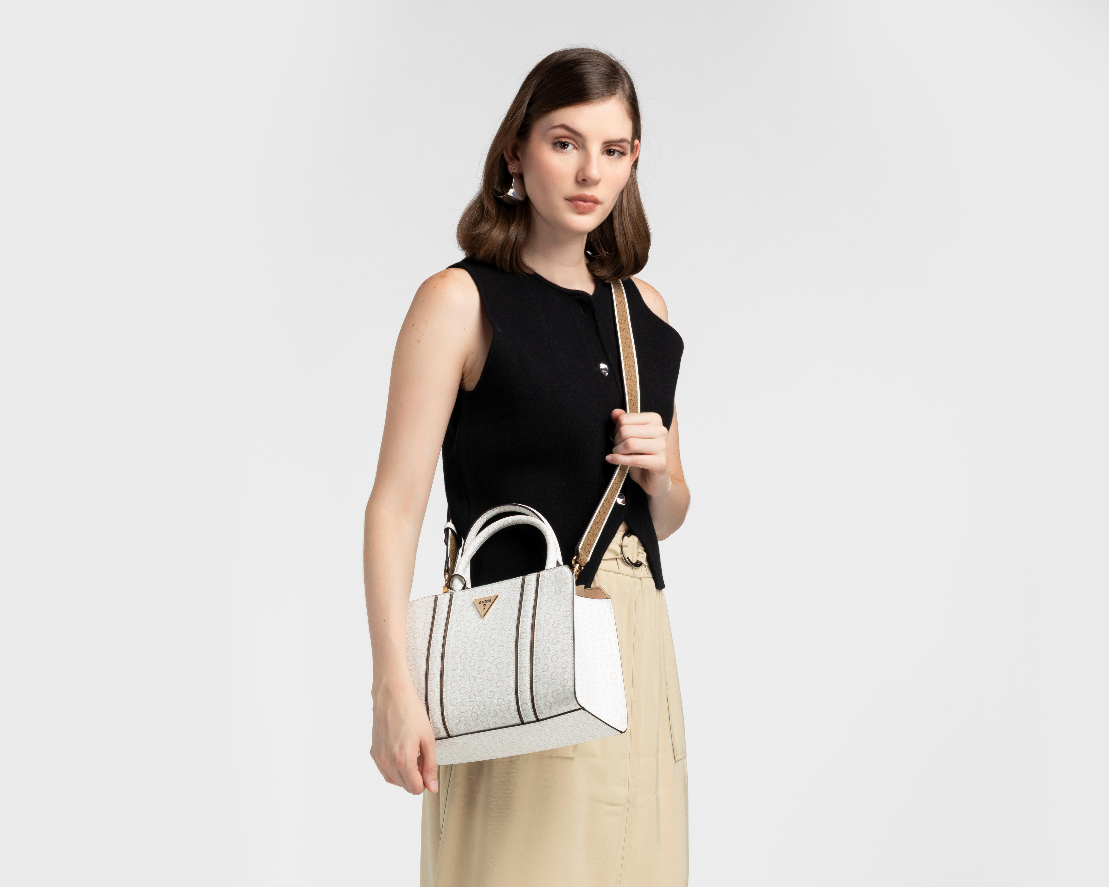 Foto 7 pulgar | Bolsa de Mano Guess Cassian Blanca