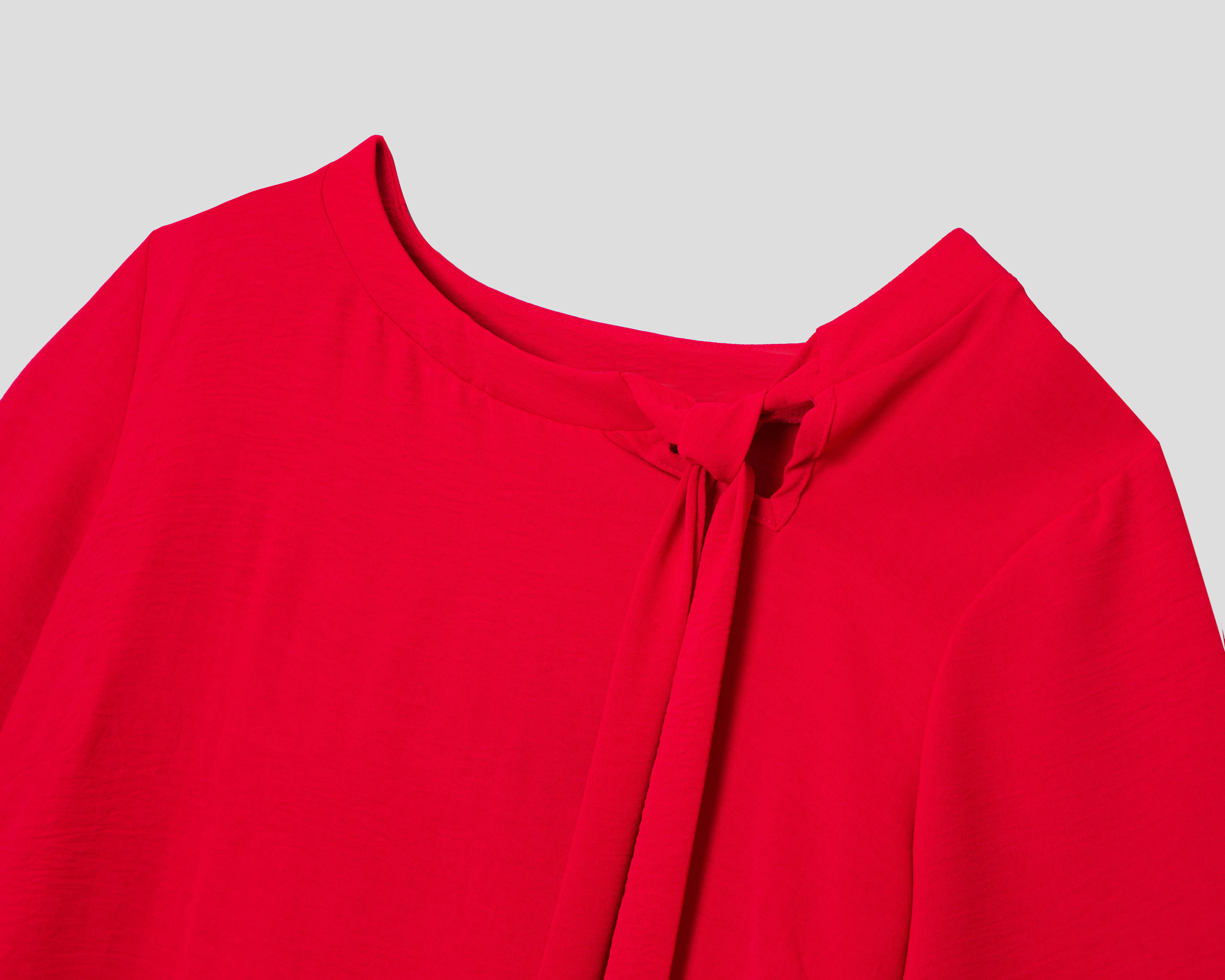 Foto 4 pulgar | Blusa con Lazo Sahara para Mujer