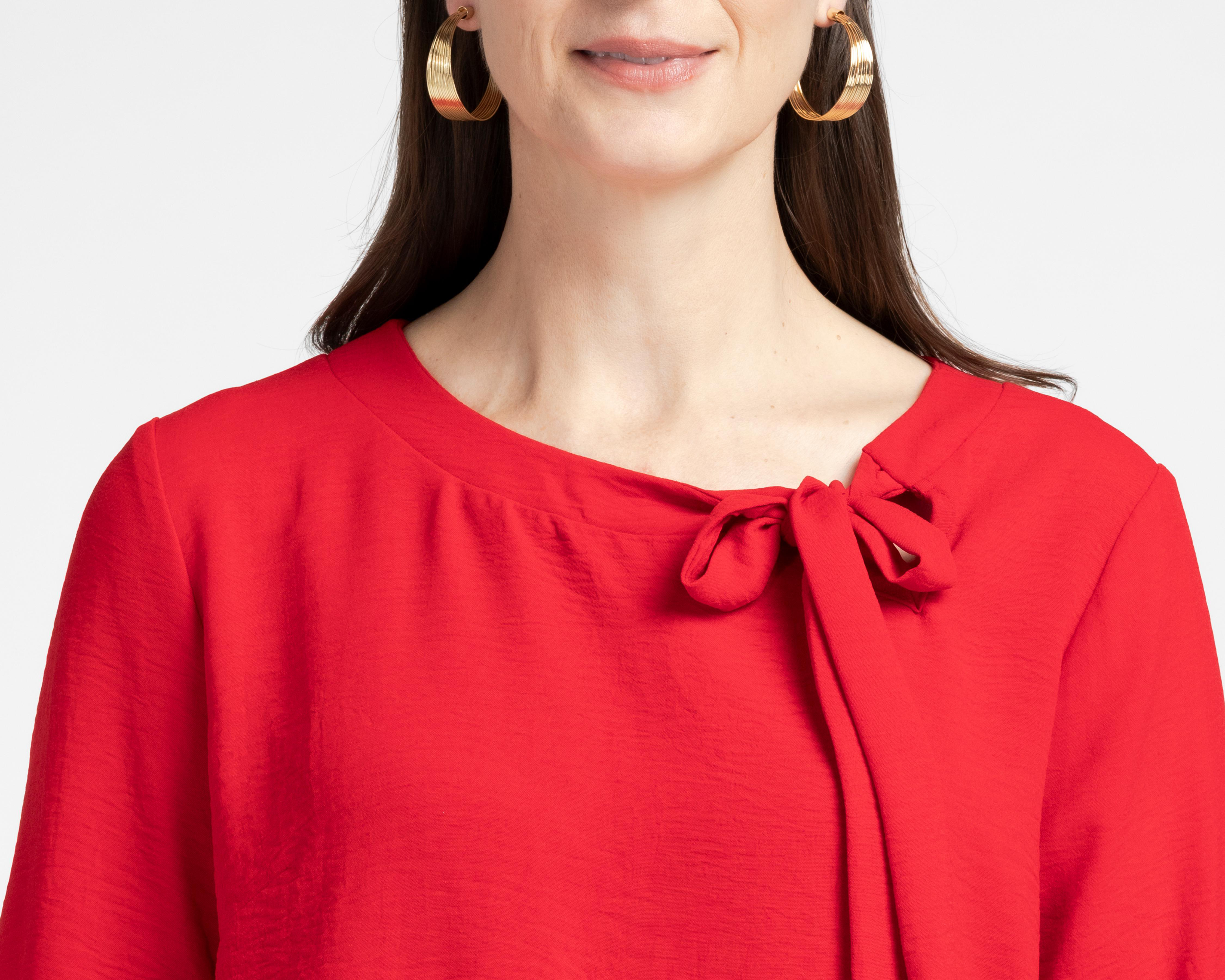 Foto 5 pulgar | Blusa con Lazo Sahara para Mujer