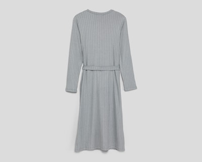 Foto 2 | Vestido Casual Sahara Manga Larga Gris Midi para Mujer