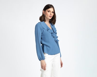 Foto 1 | Blusa con Olanes Sahara para Mujer