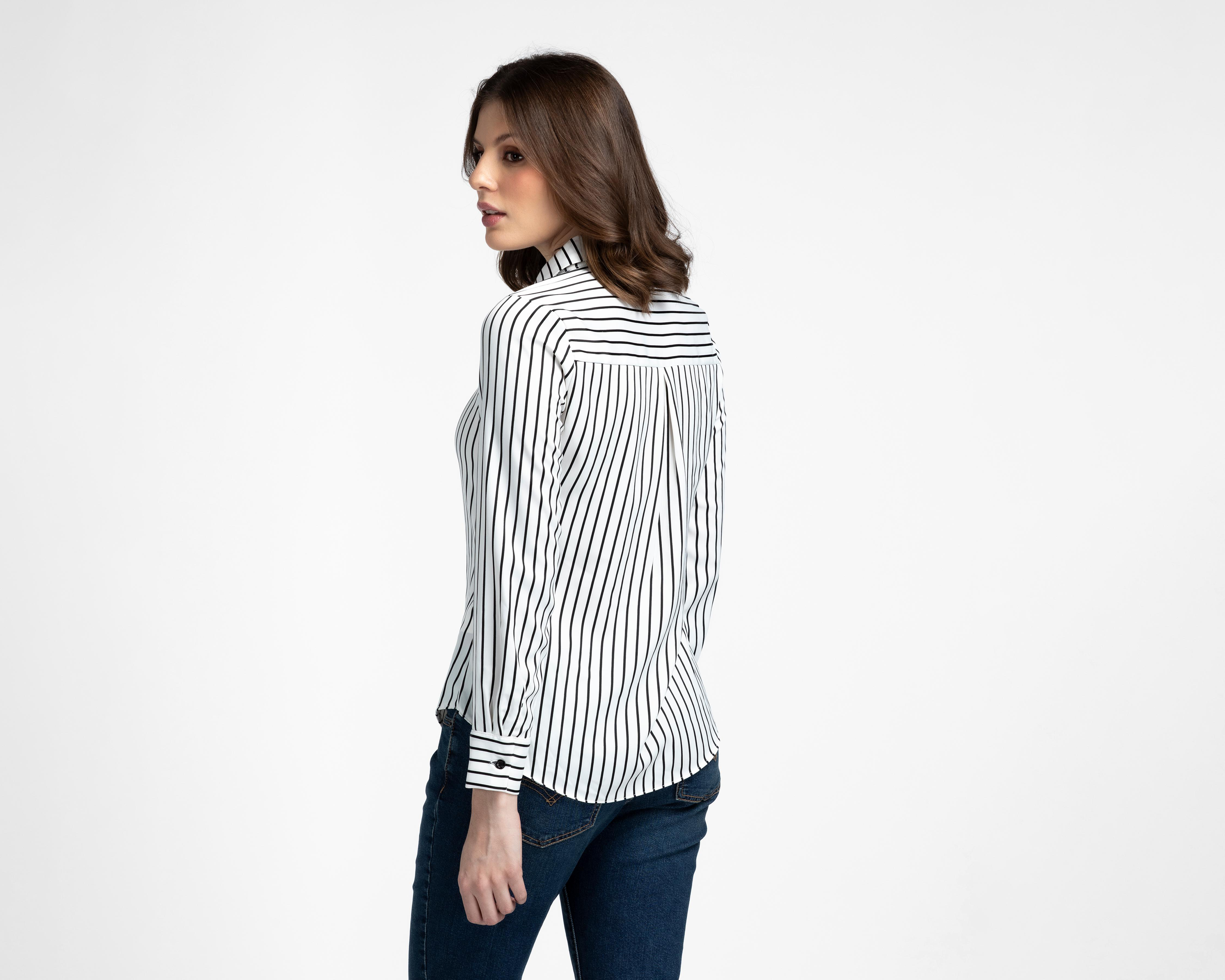 Foto 4 pulgar | Blusa a Rayas Sahara para Mujer