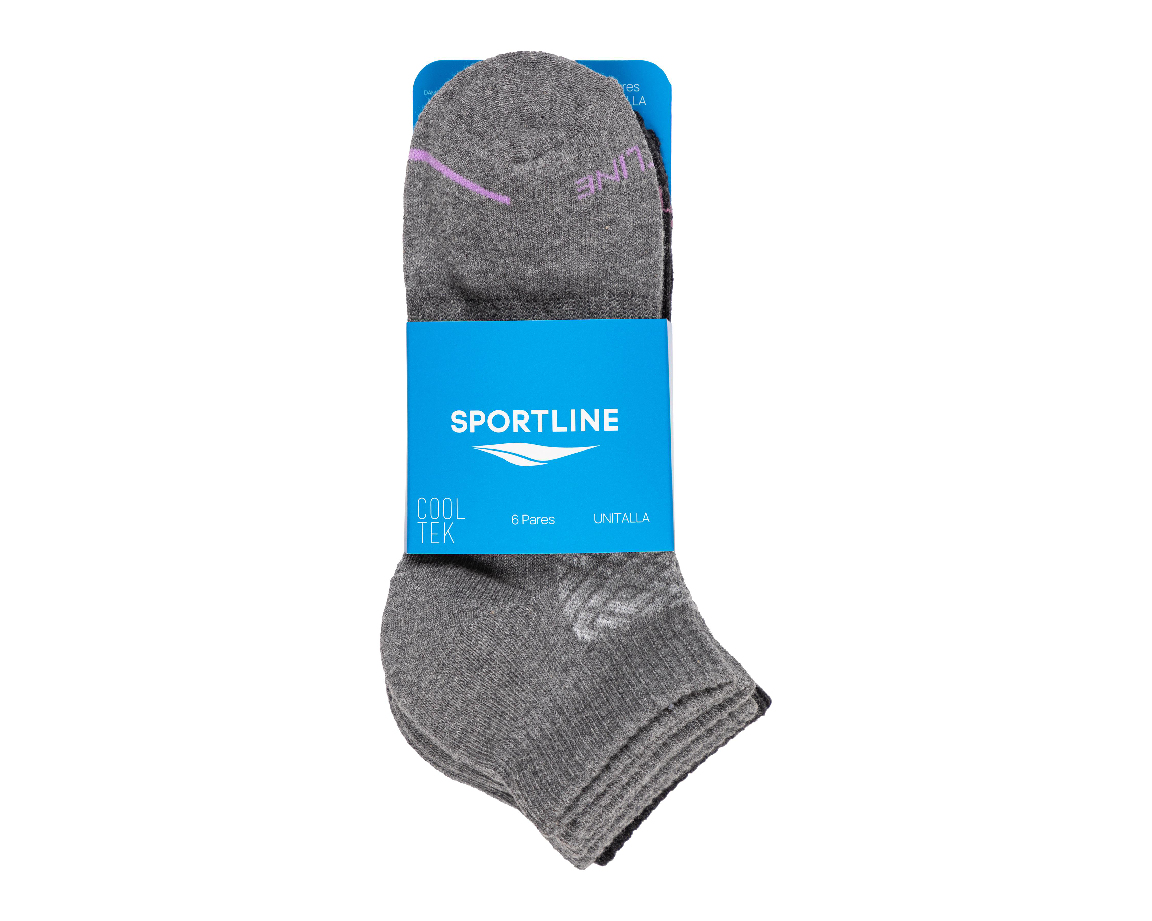 Foto 4 pulgar | Calcetas Deportivas Sportline para Mujer 6 Pares
