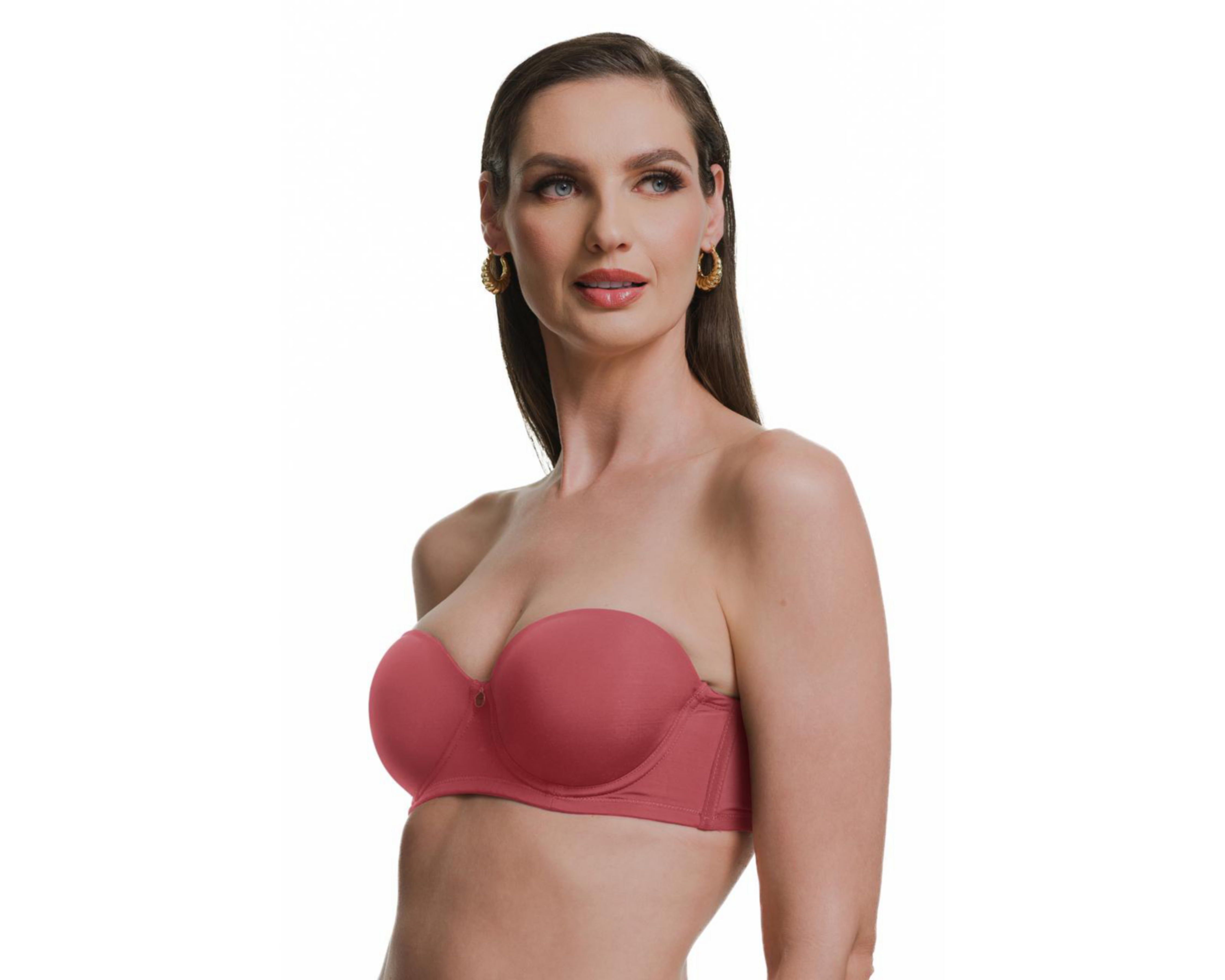 Foto 3 pulgar | Brasier Media Copa Strapless Playtex para Mujer