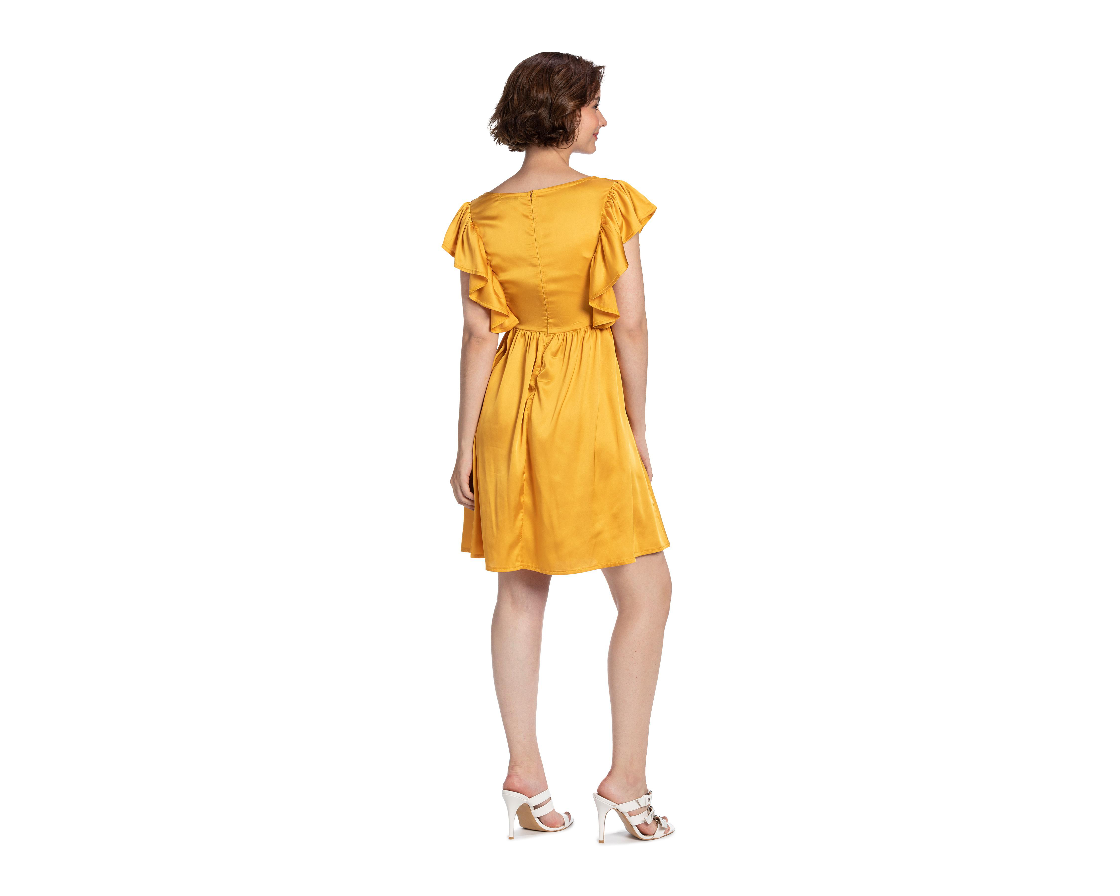 Foto 4 pulgar | Vestido Meirius Casual Amarillo