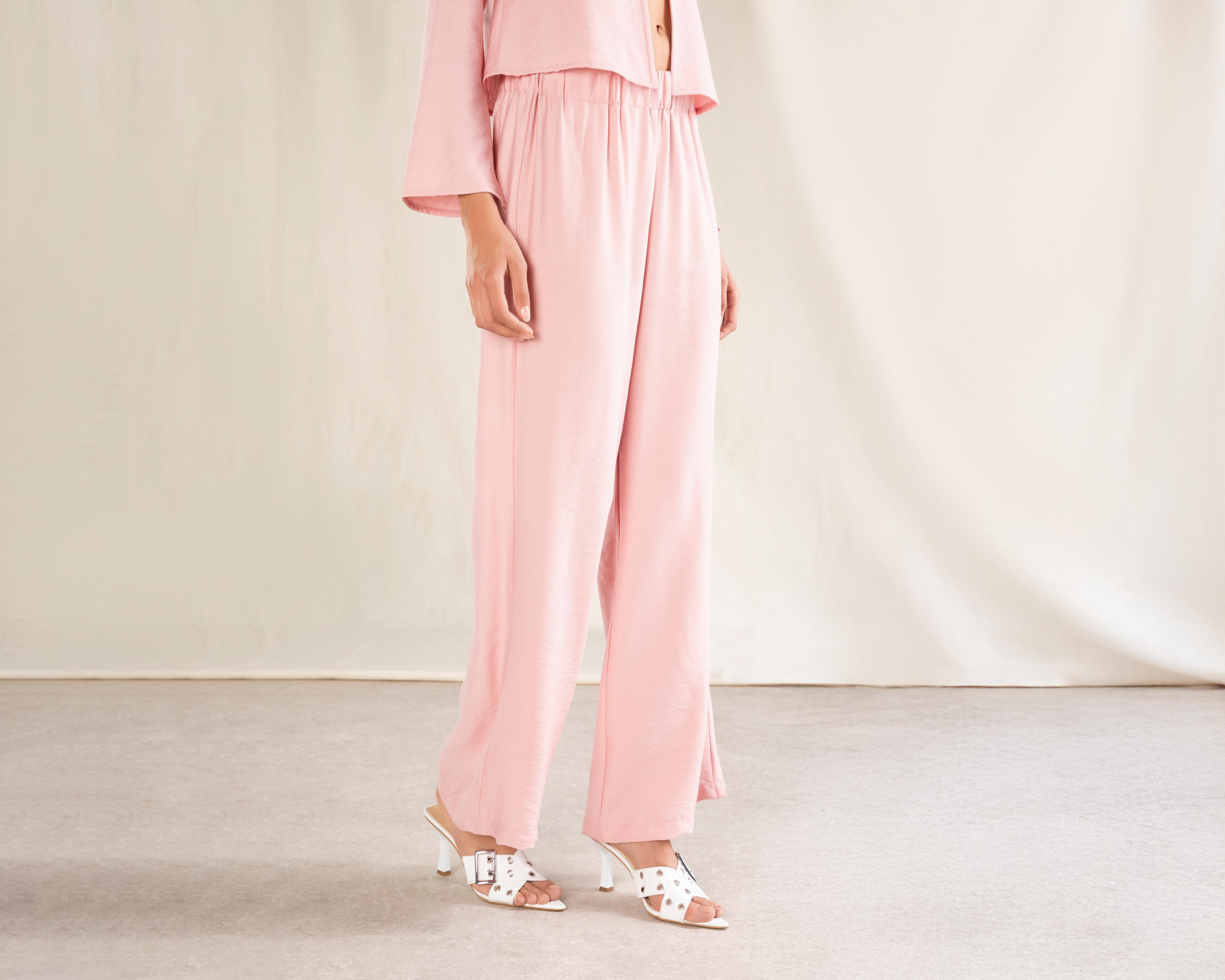 Foto 3 pulgar | Pantalón Ancho Strona Rosa para Mujer