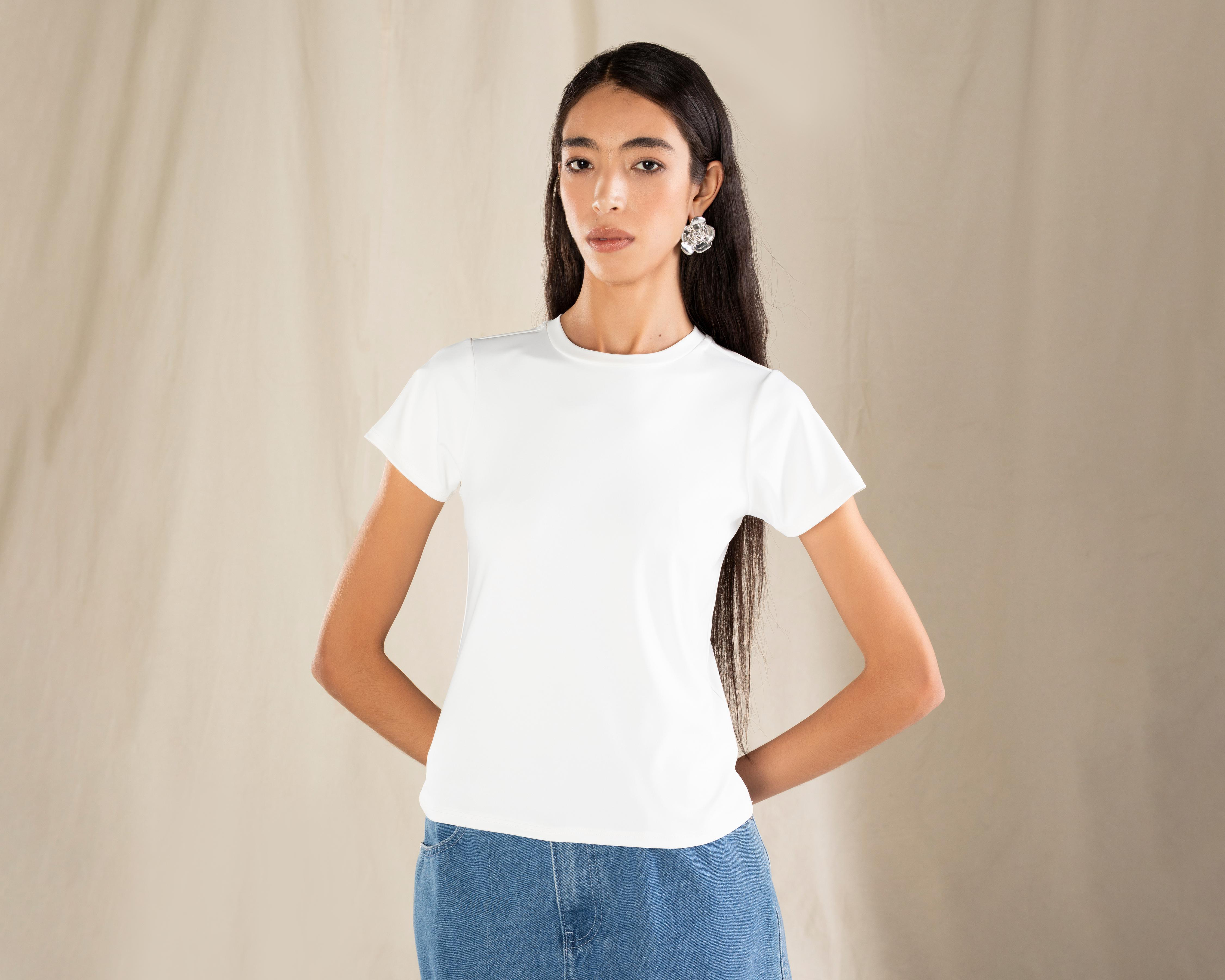 Foto 3 pulgar | Playera Manga Corta Strona para Mujer