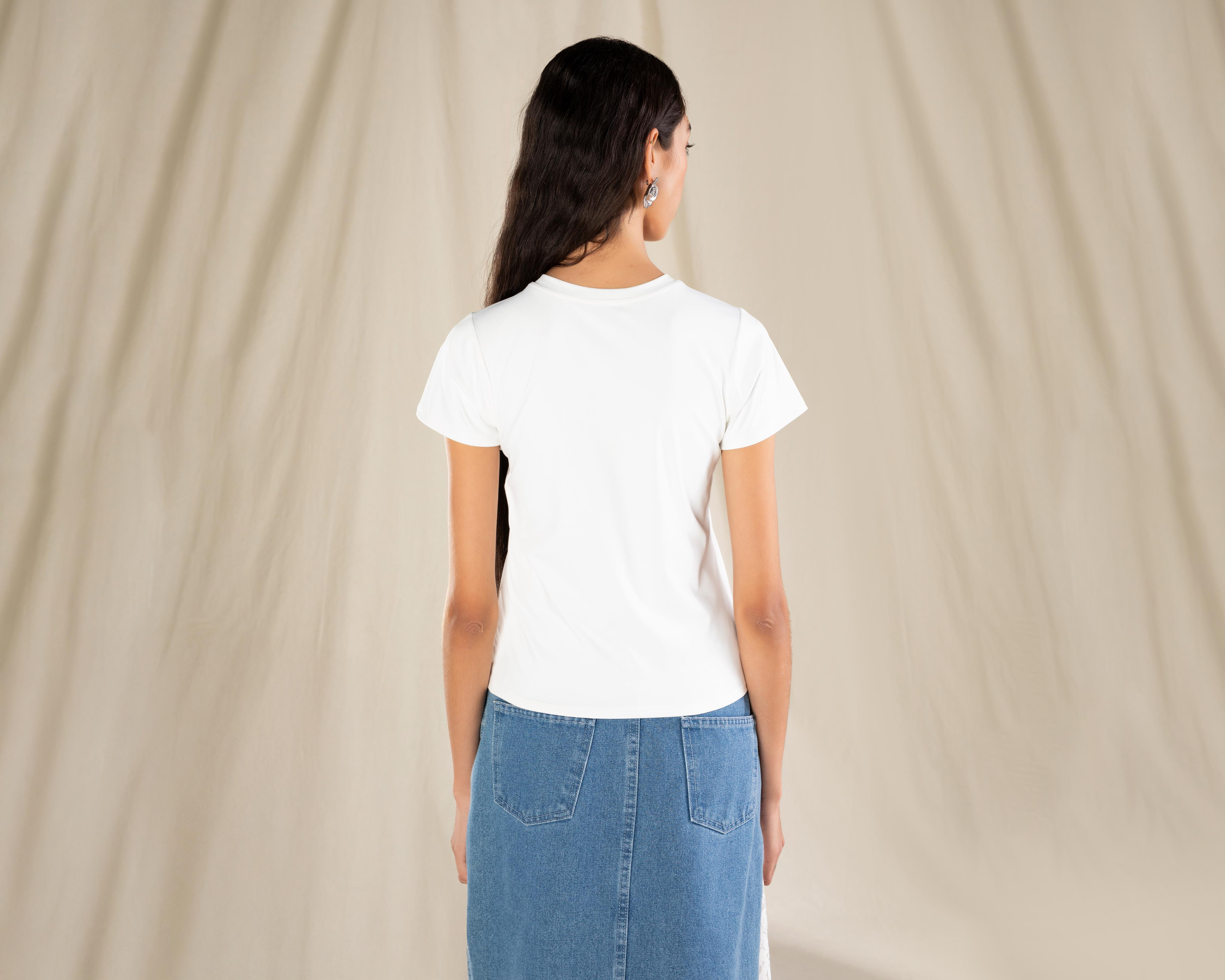 Foto 4 pulgar | Playera Manga Corta Strona para Mujer