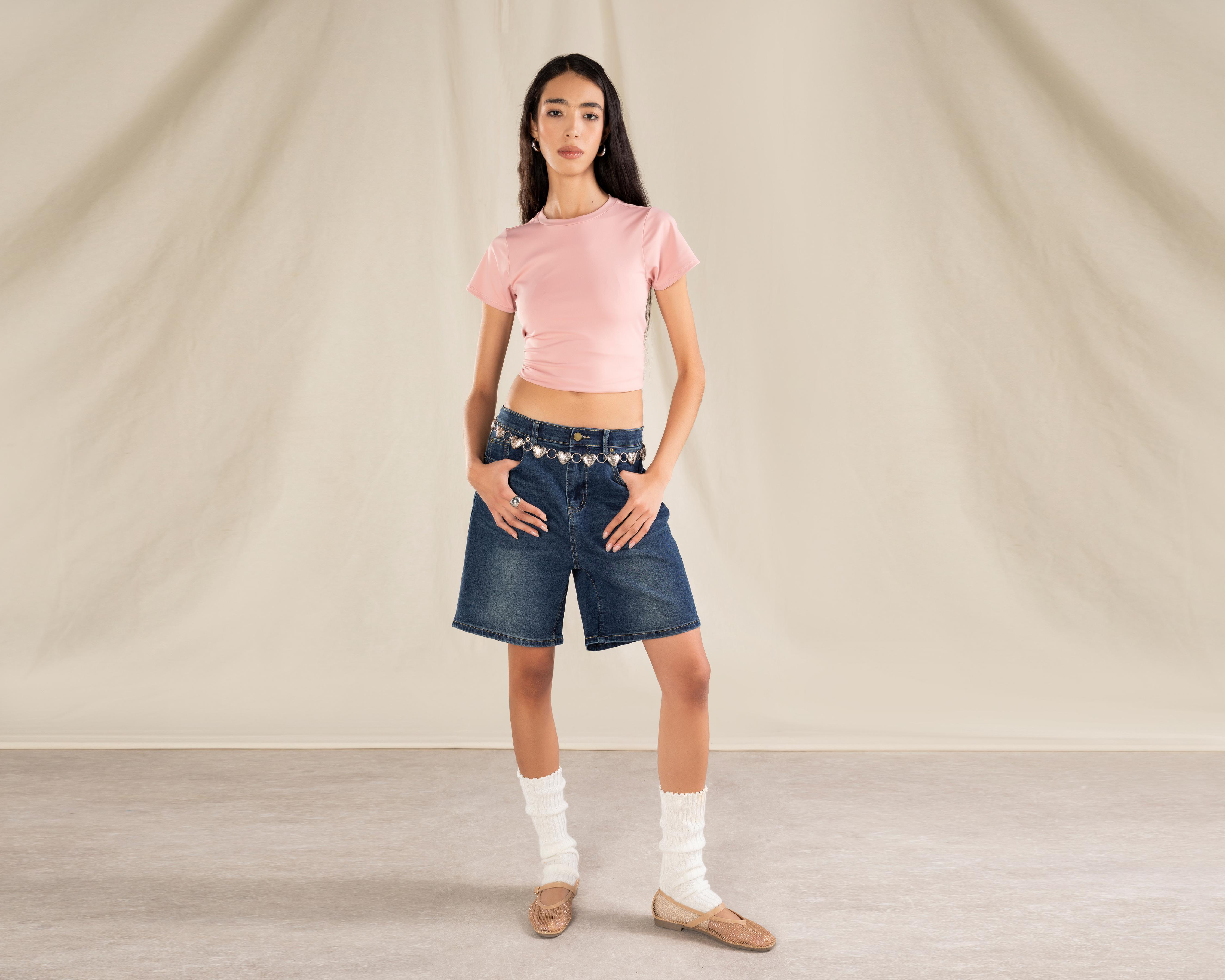 Foto 1 | Playera Manga Corta Strona para Mujer