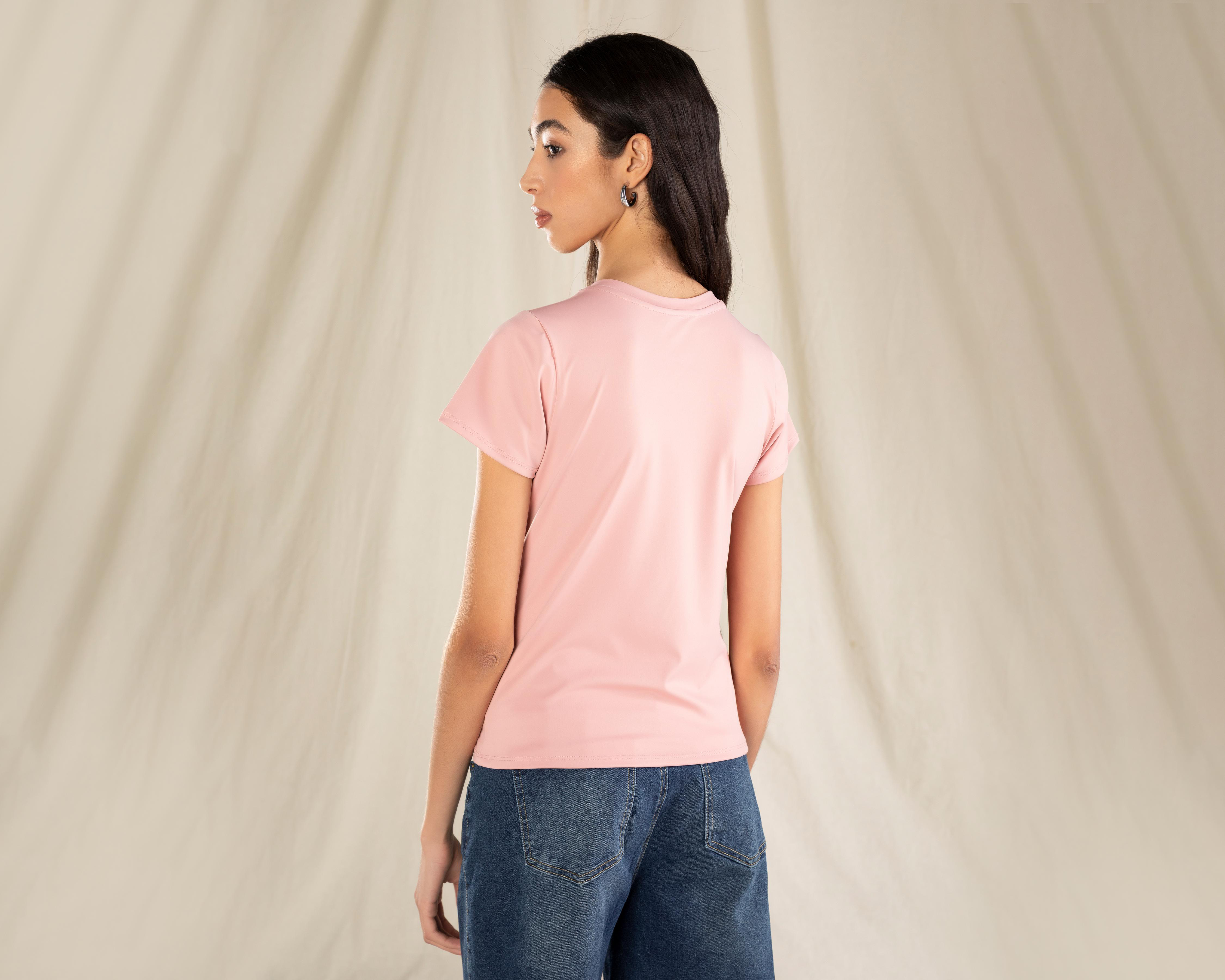 Foto 4 pulgar | Playera Manga Corta Strona para Mujer