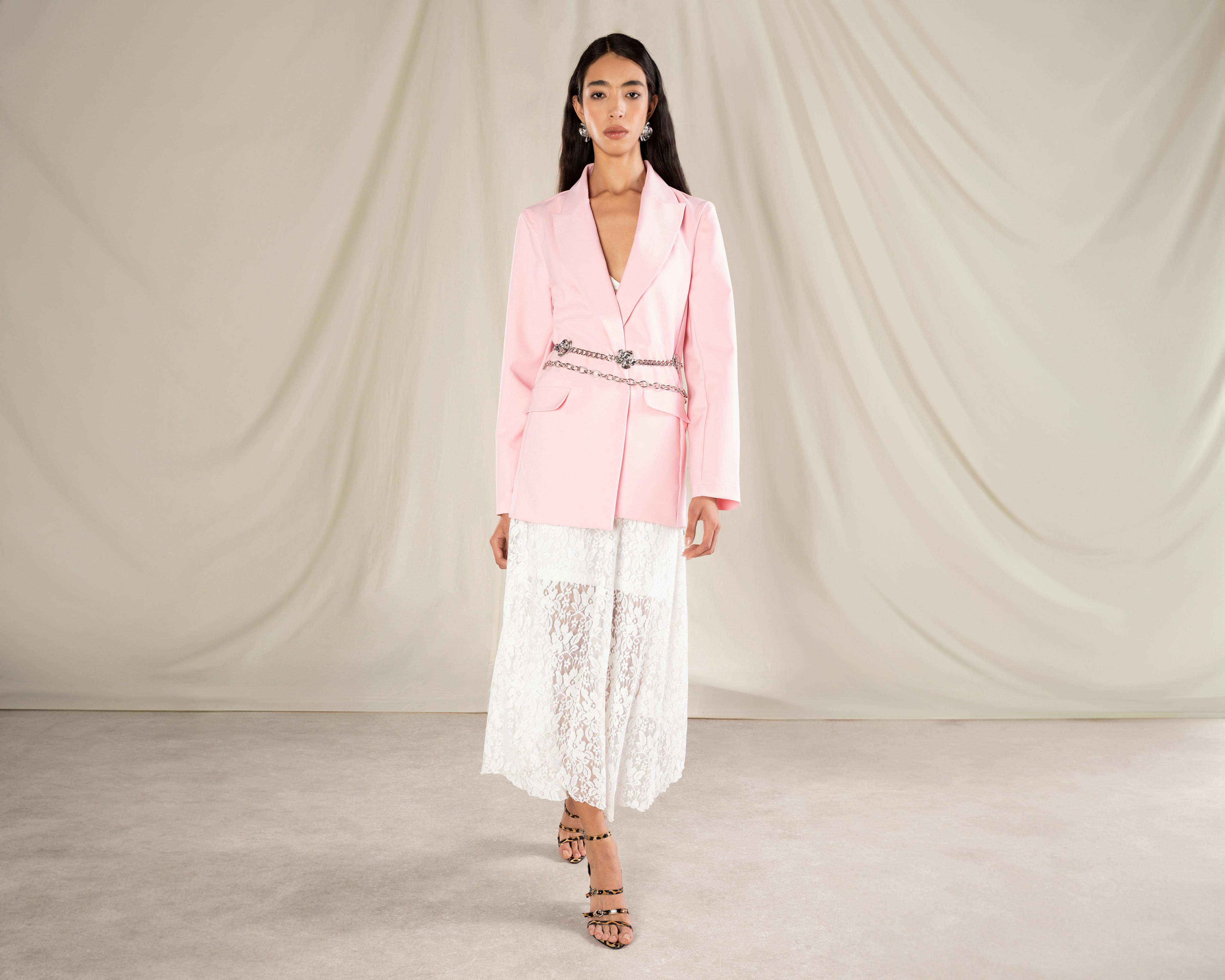 Foto 2 pulgar | Blazer Rosa Strona para Mujer