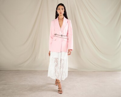 Foto 1 | Blazer Rosa Strona para Mujer