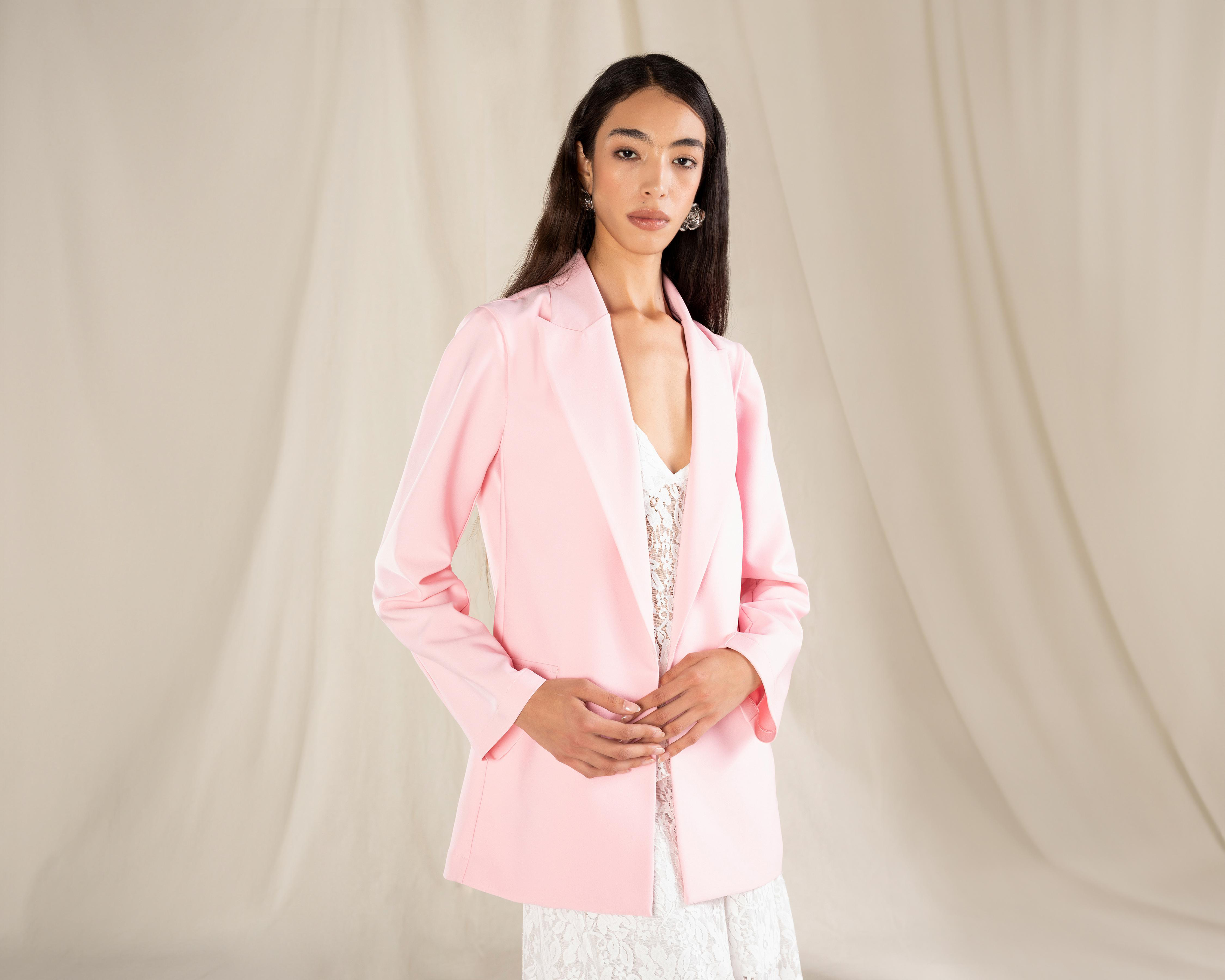 Foto 3 pulgar | Blazer Rosa Strona para Mujer