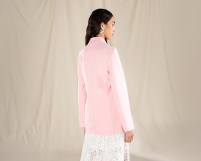 Foto 3 | Blazer Rosa Strona para Mujer
