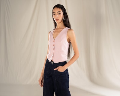 Foto 2 | Chaleco Rosa Strona para Mujer