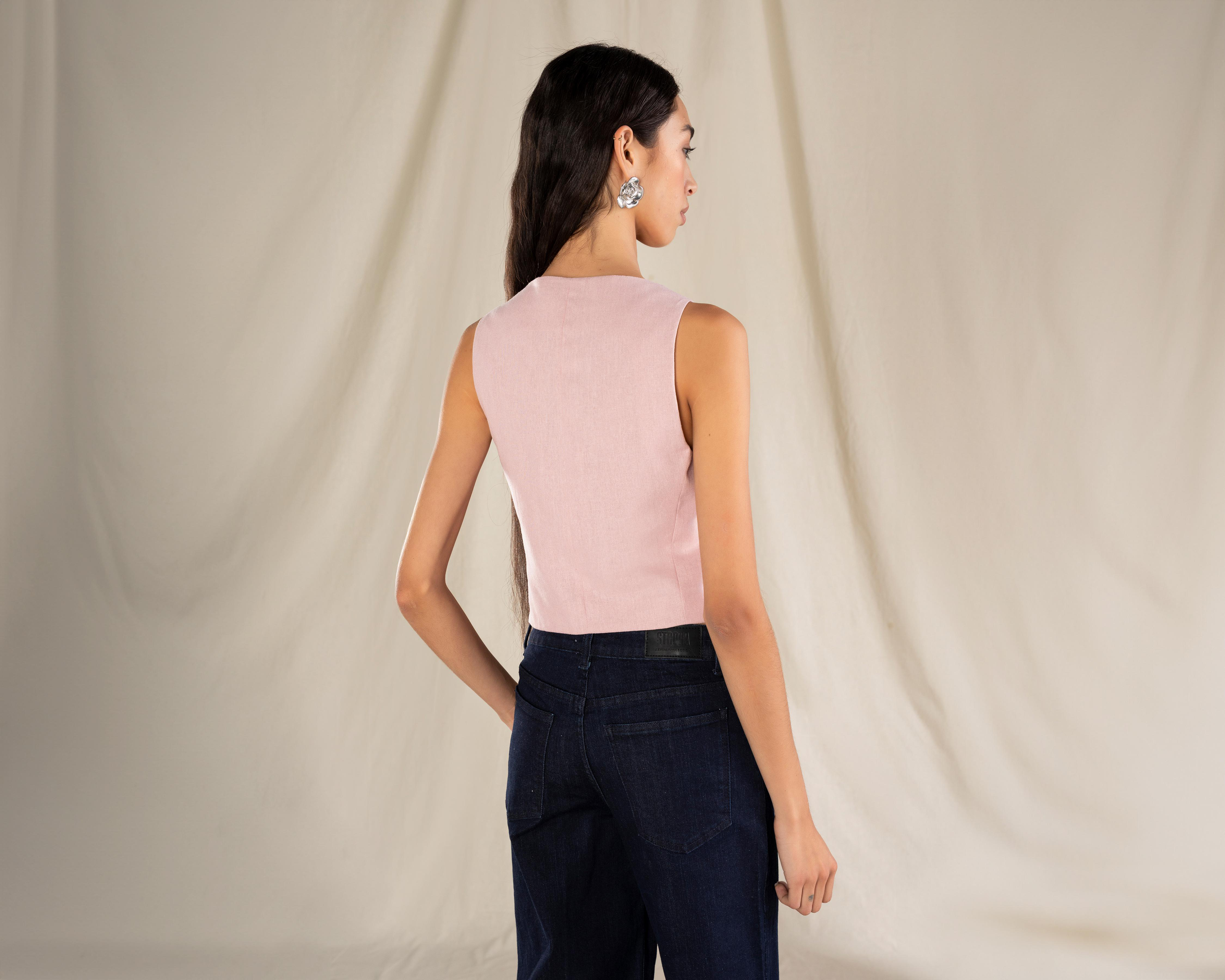 Foto 4 pulgar | Chaleco Rosa Strona para Mujer
