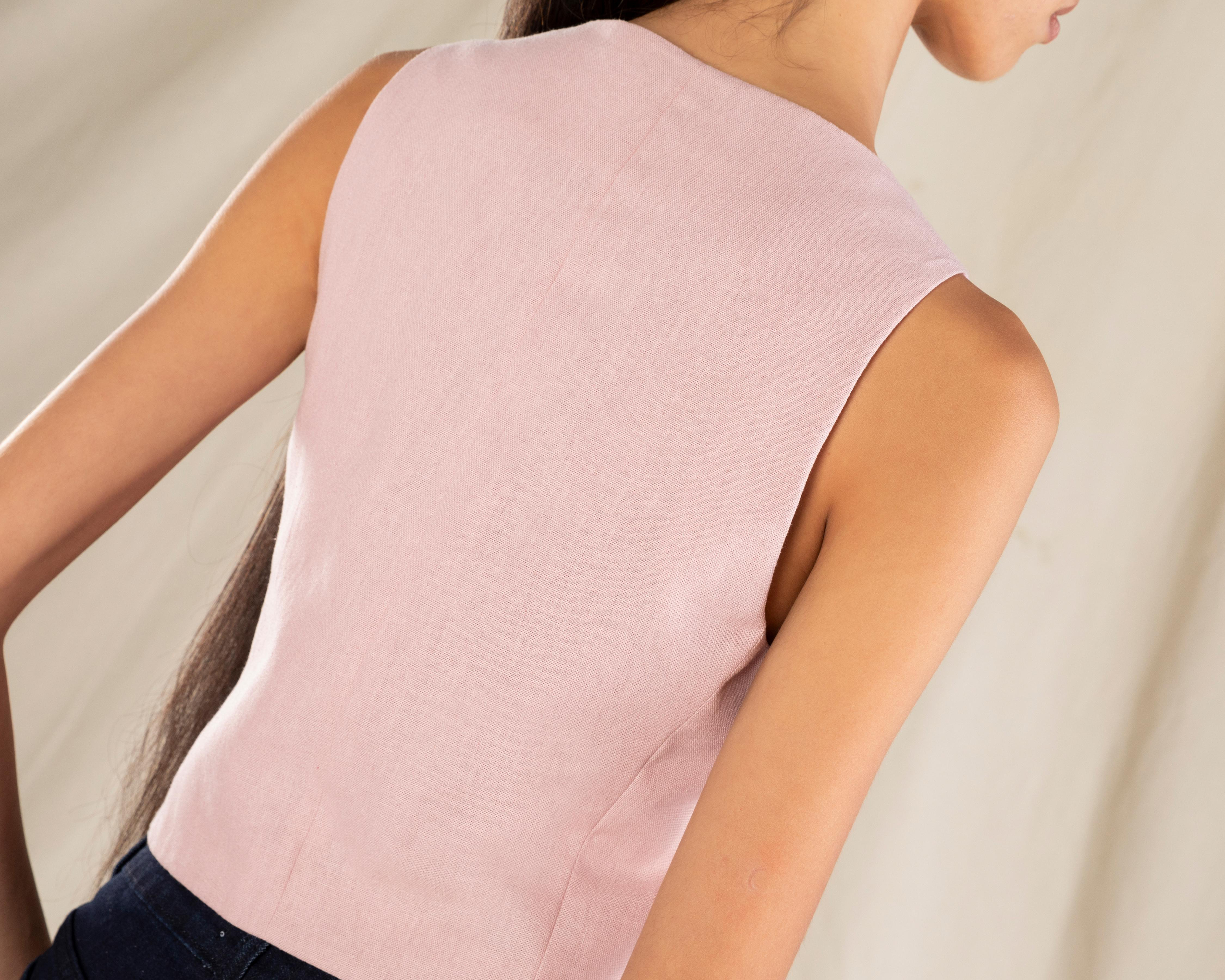 Foto 5 | Chaleco Rosa Strona para Mujer