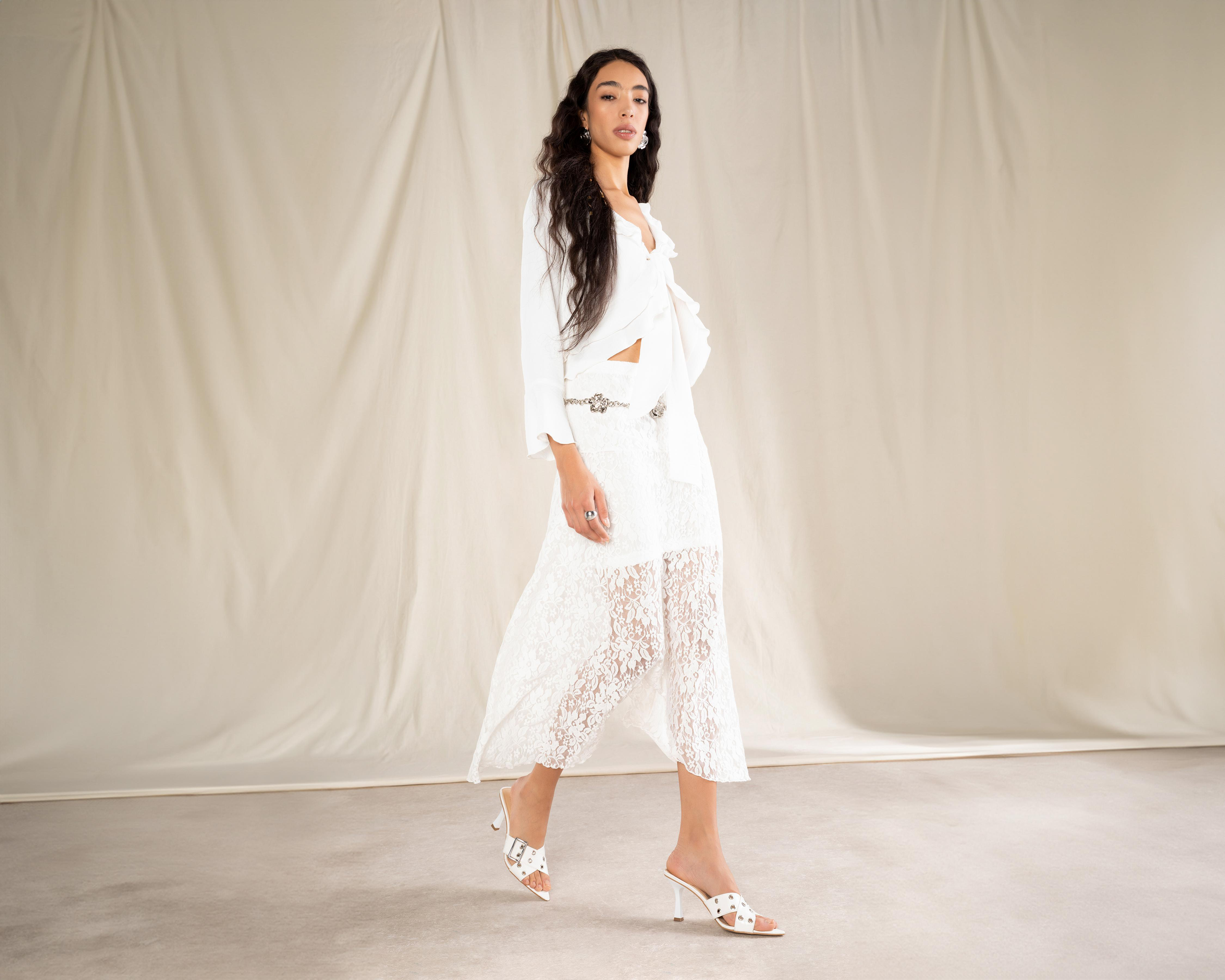 Falda Larga Strona Blanca para Mujer $279