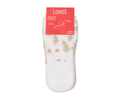 Foto 3 | Calcetas Invisibles Lovest para Mujer 6 pares
