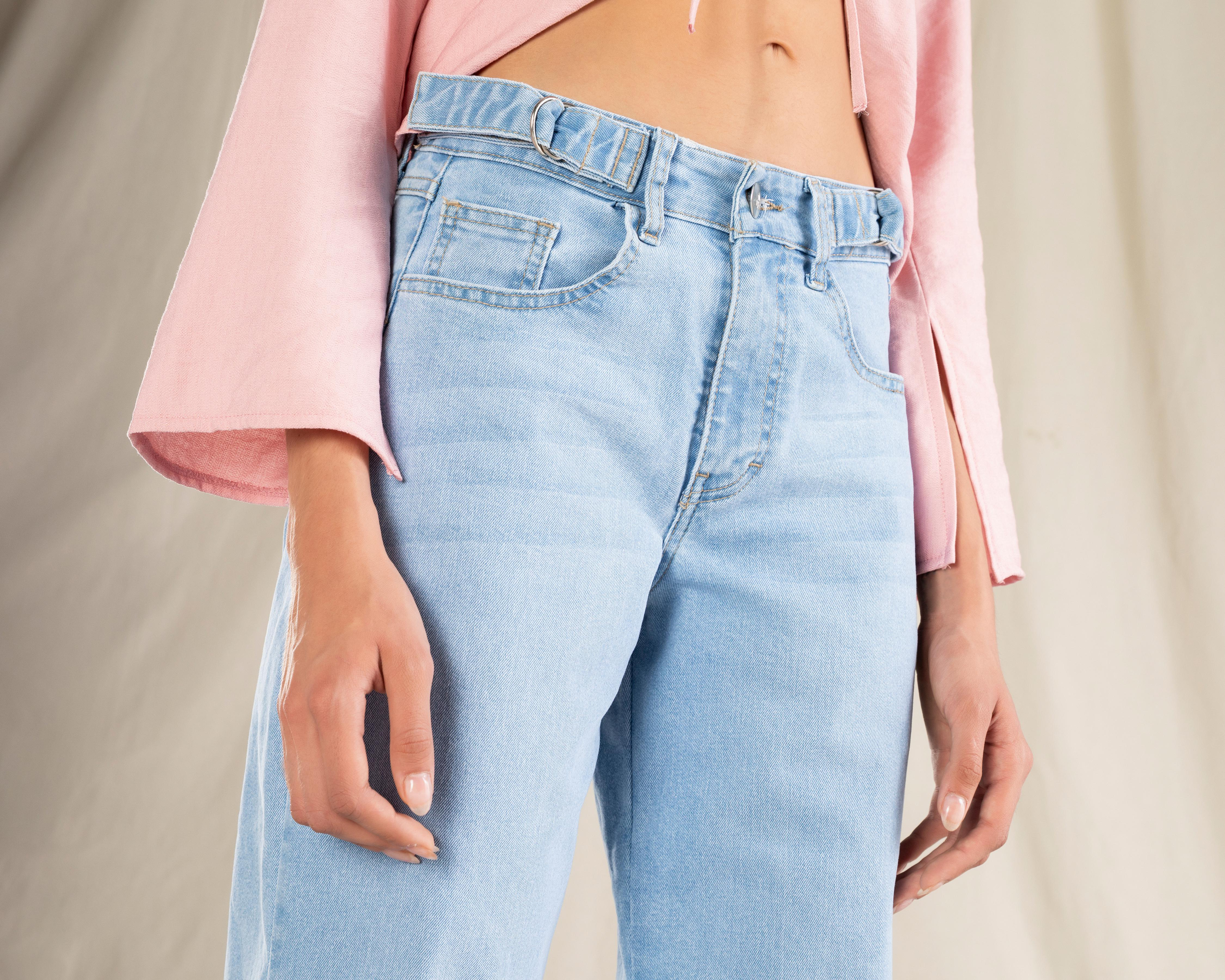 Foto 5 pulgar | Jeans Wide Leg Strona para Mujer