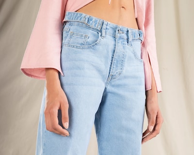 Foto 4 | Jeans Wide Leg Strona para Mujer