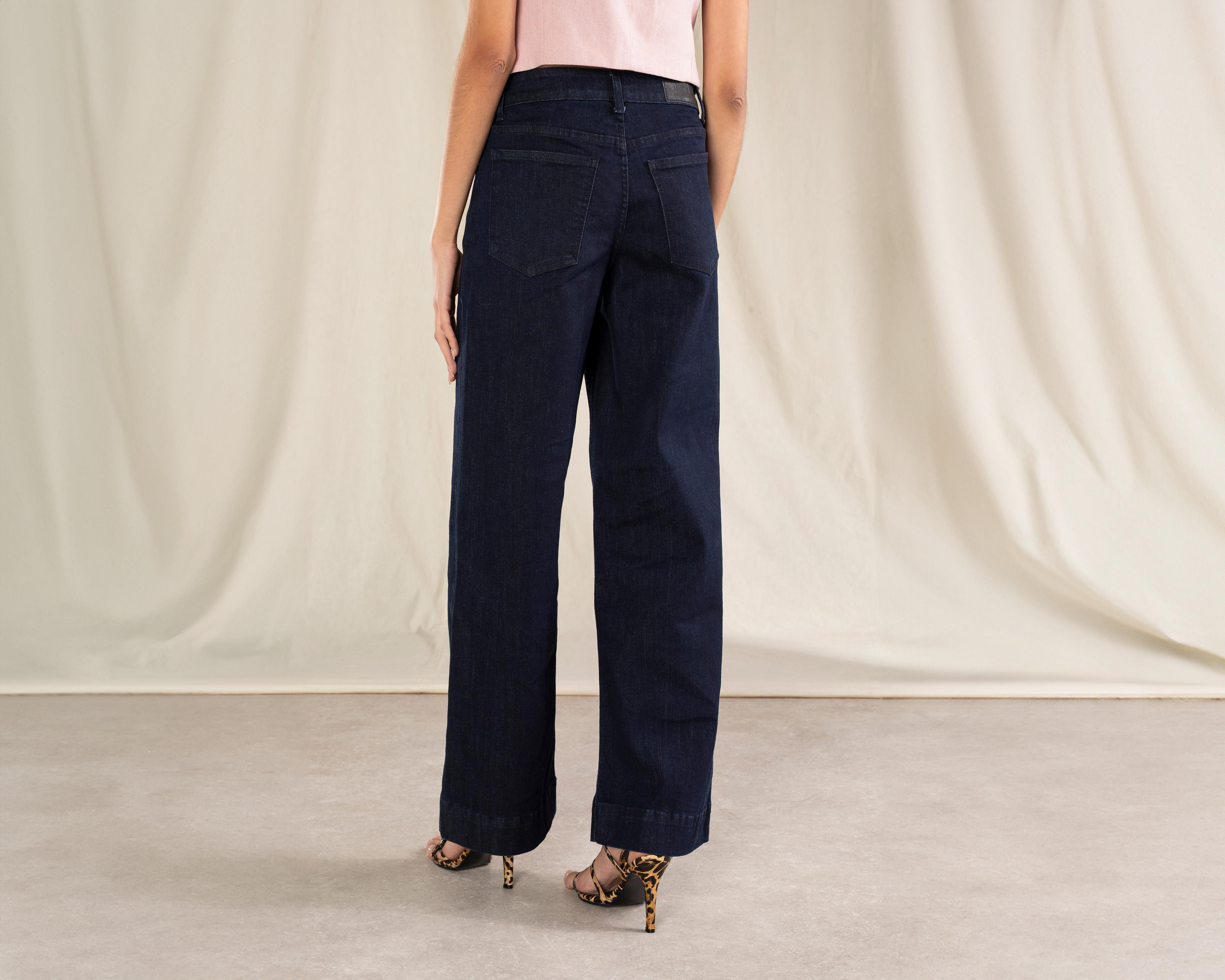 Foto 4 pulgar | Jeans Wide Leg Strona para Mujer