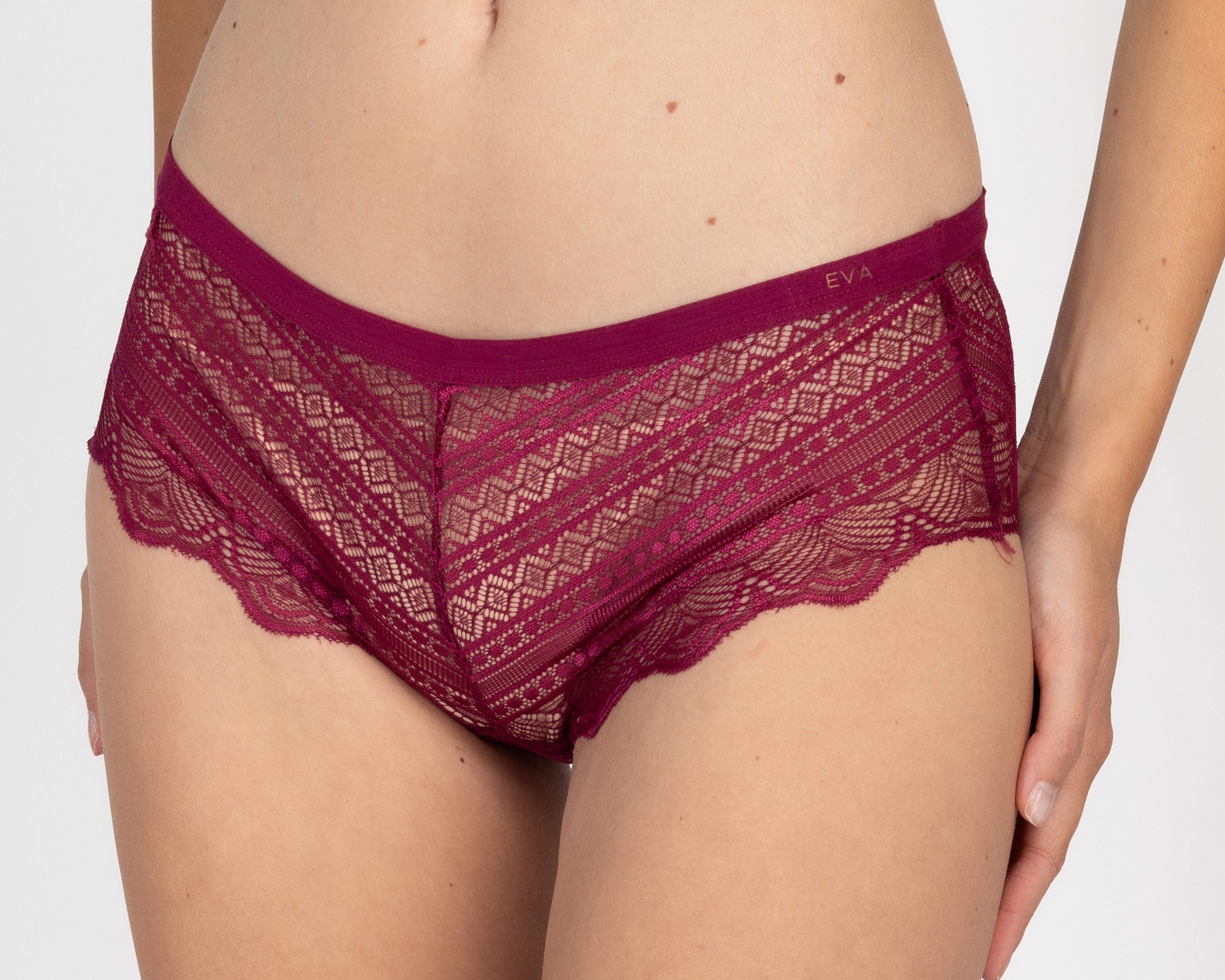 Foto 3 pulgar | Bóxer con Encaje Eva Tu Estilo Íntimo para Mujer 3 Piezas