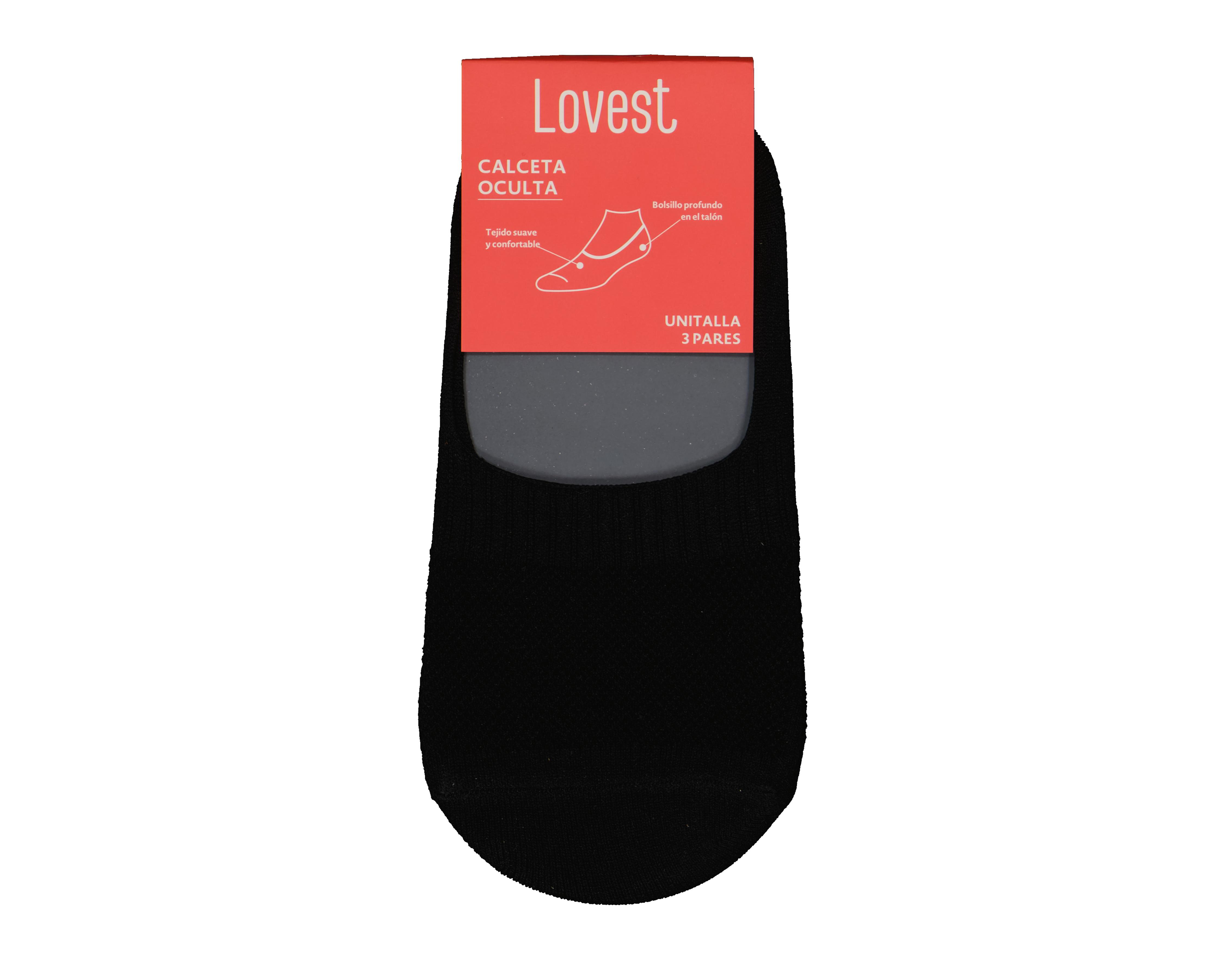 Foto 3 | Calcetas Invisibles Lovest para Mujer 3 Pares