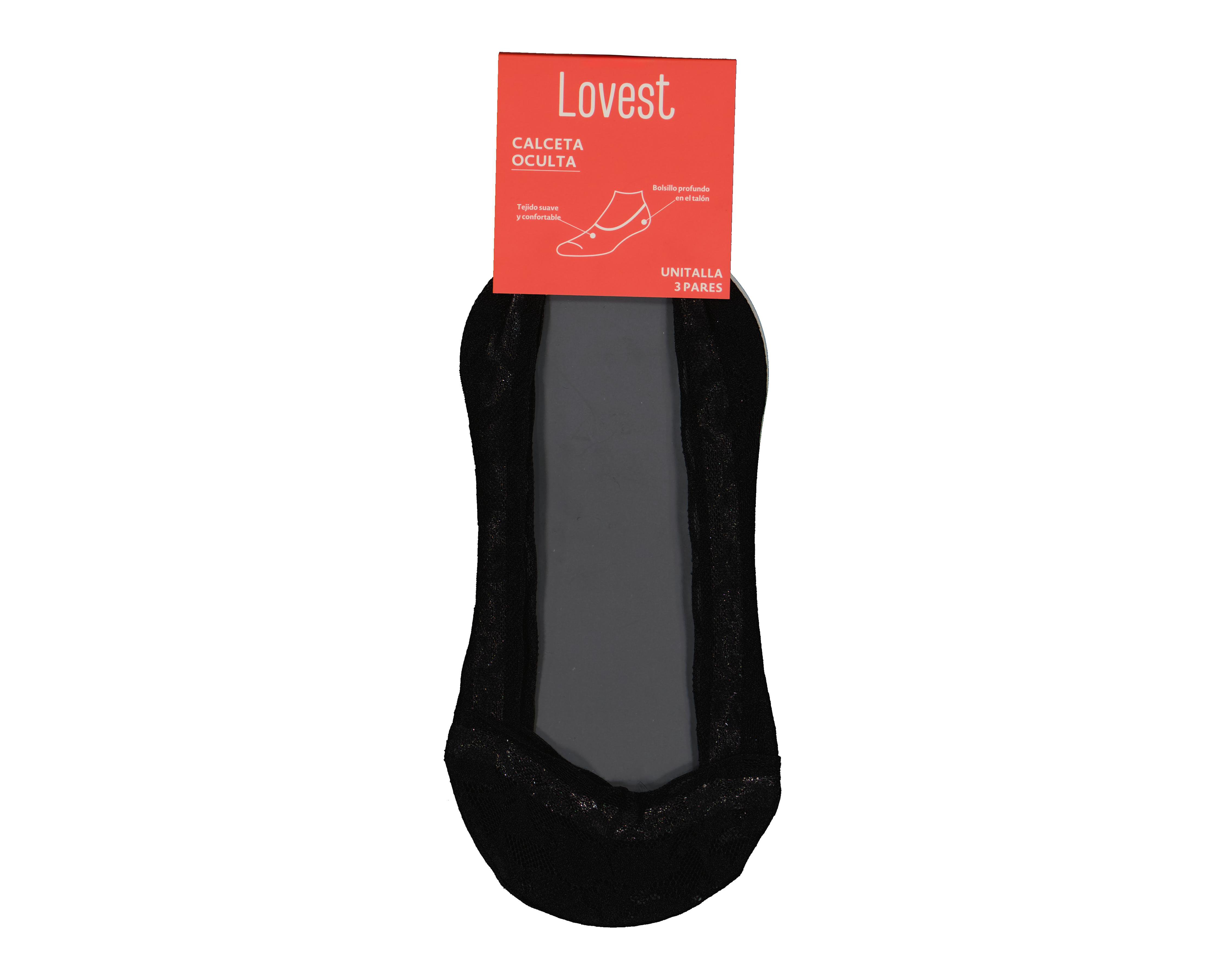Foto 4 pulgar | Calcetas Invisibles Lovest para Mujer 3 Pares