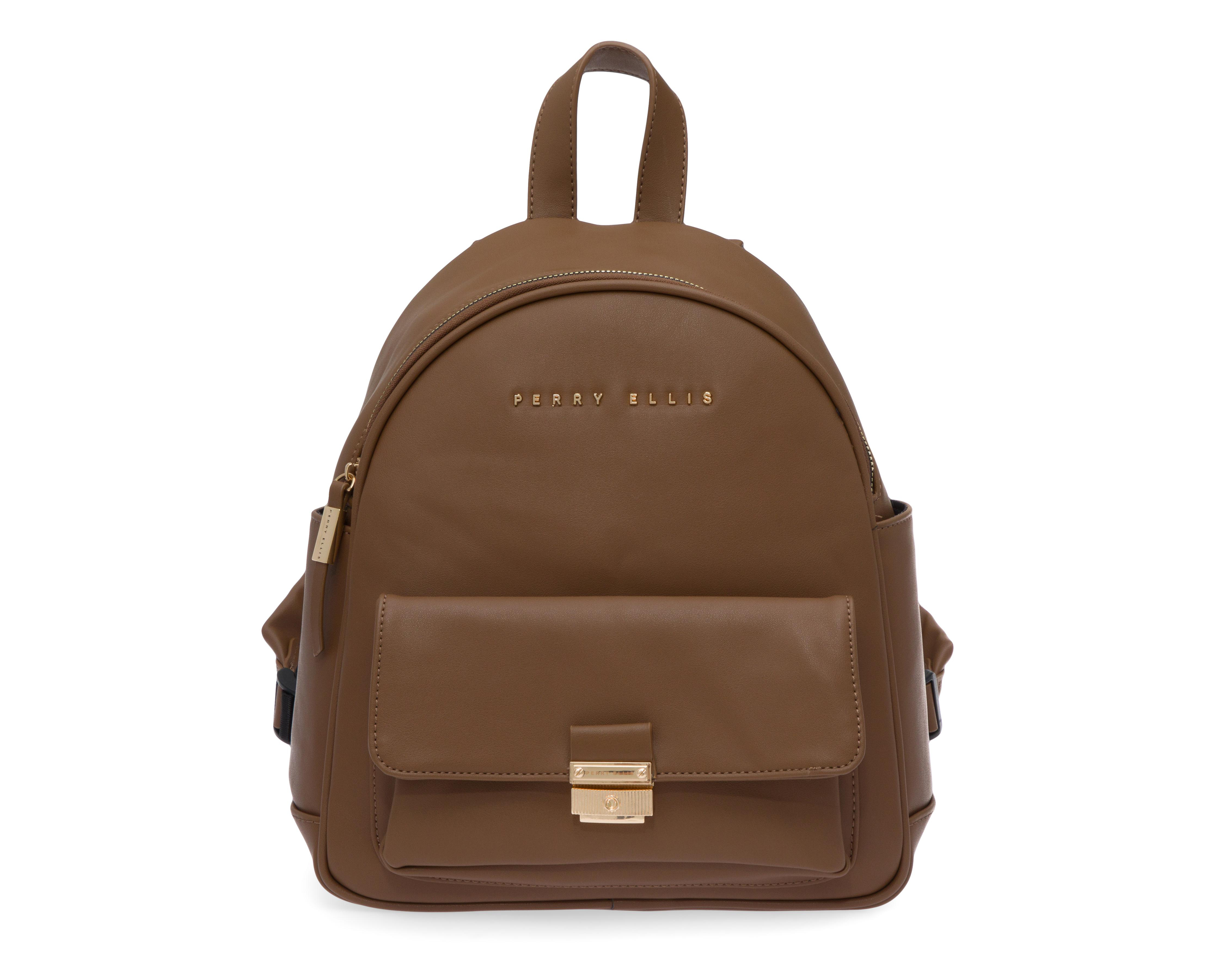 Foto 2 pulgar | Mochila Perry Ellis Café