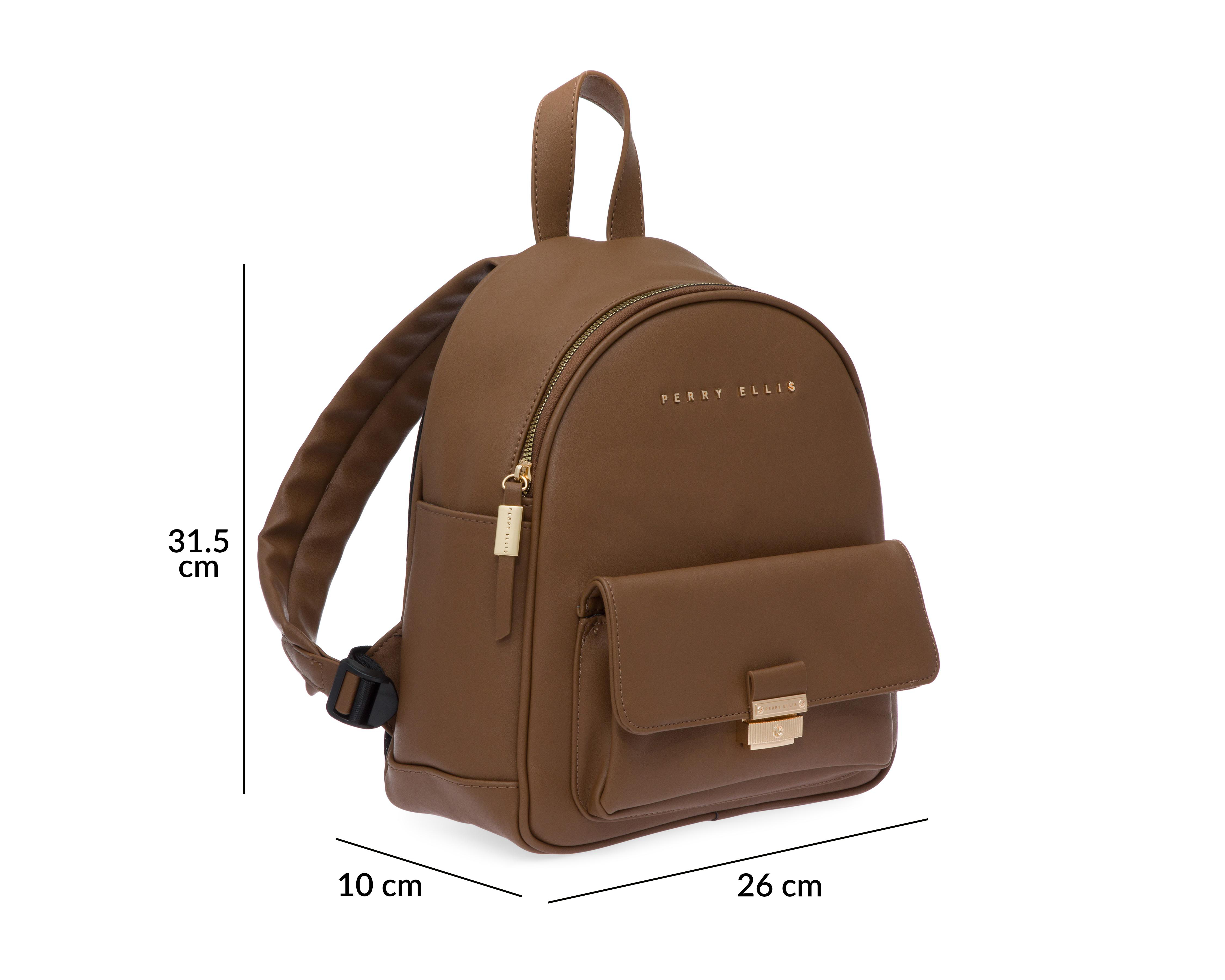 Foto 7 pulgar | Mochila Perry Ellis Café