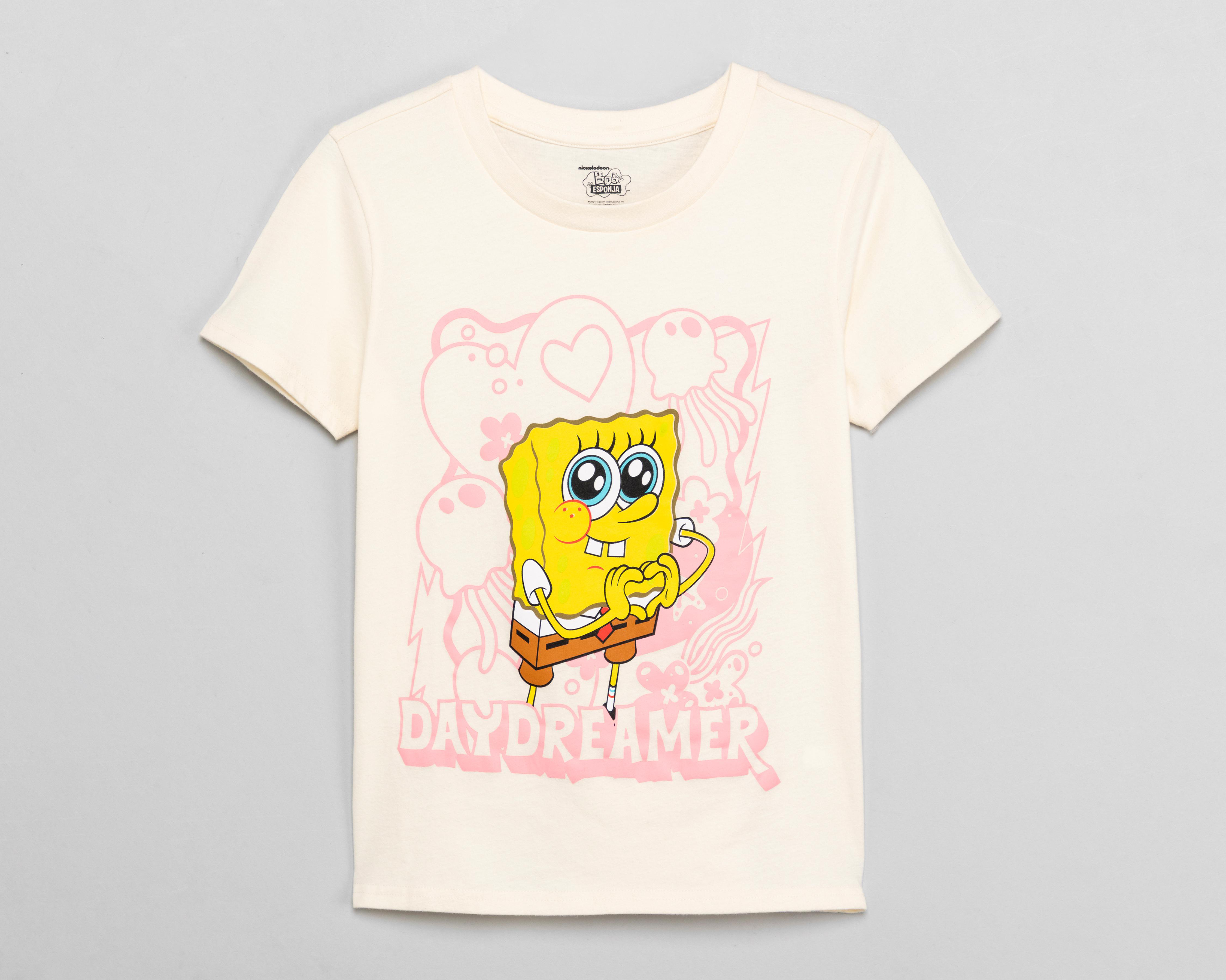 Foto 2 pulgar | Playera Bob Esponja Estampada para Mujer