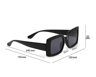 Foto 5 | Lentes de Sol para Mujer Thinner Cuadrados Negros