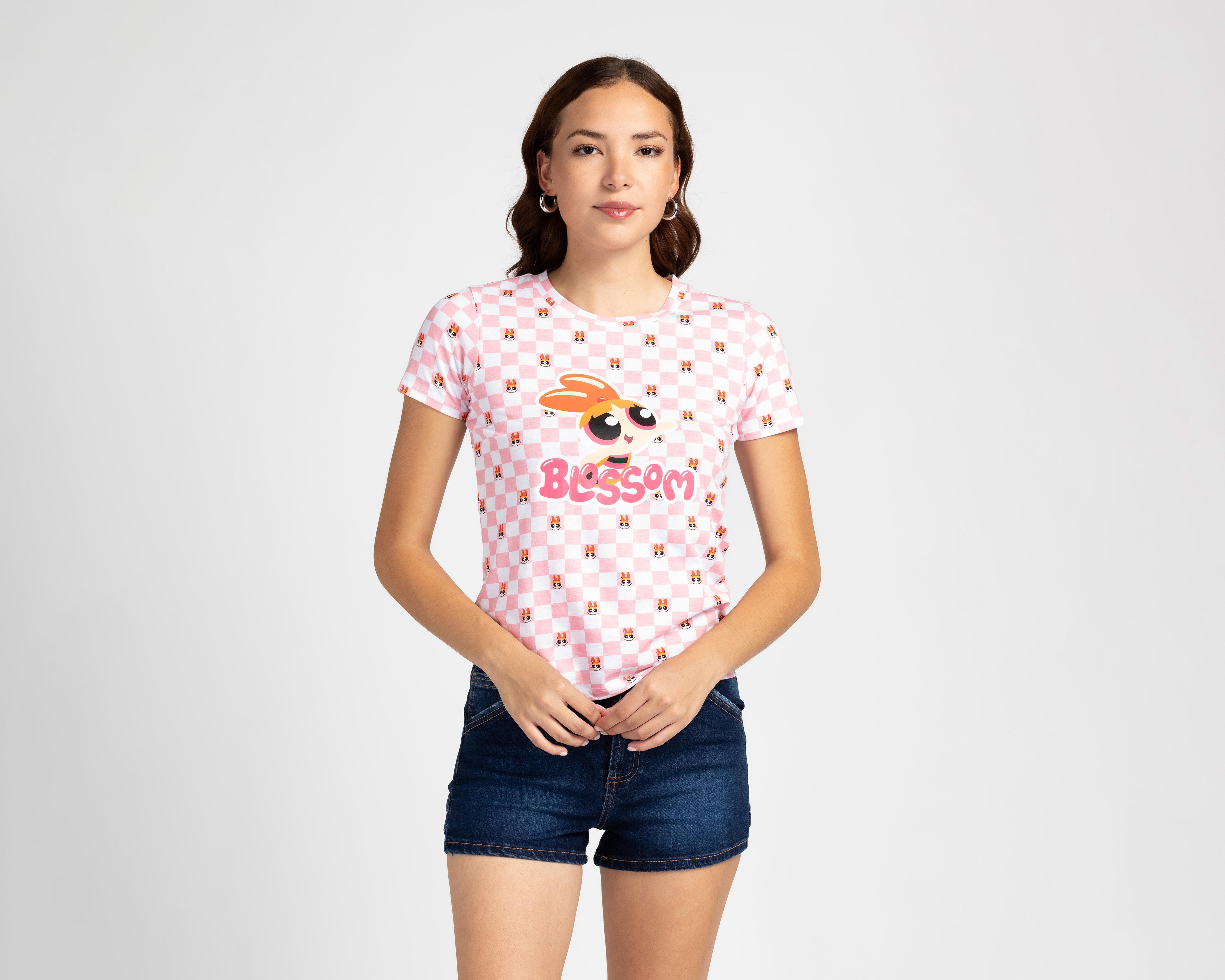 Playera Las Chicas Superpoderosas Estampada para Mujer