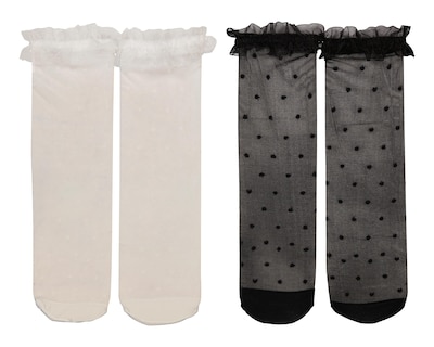Foto 2 | Tobimedias Negras Beauty Secret de Puntos 2 Pares