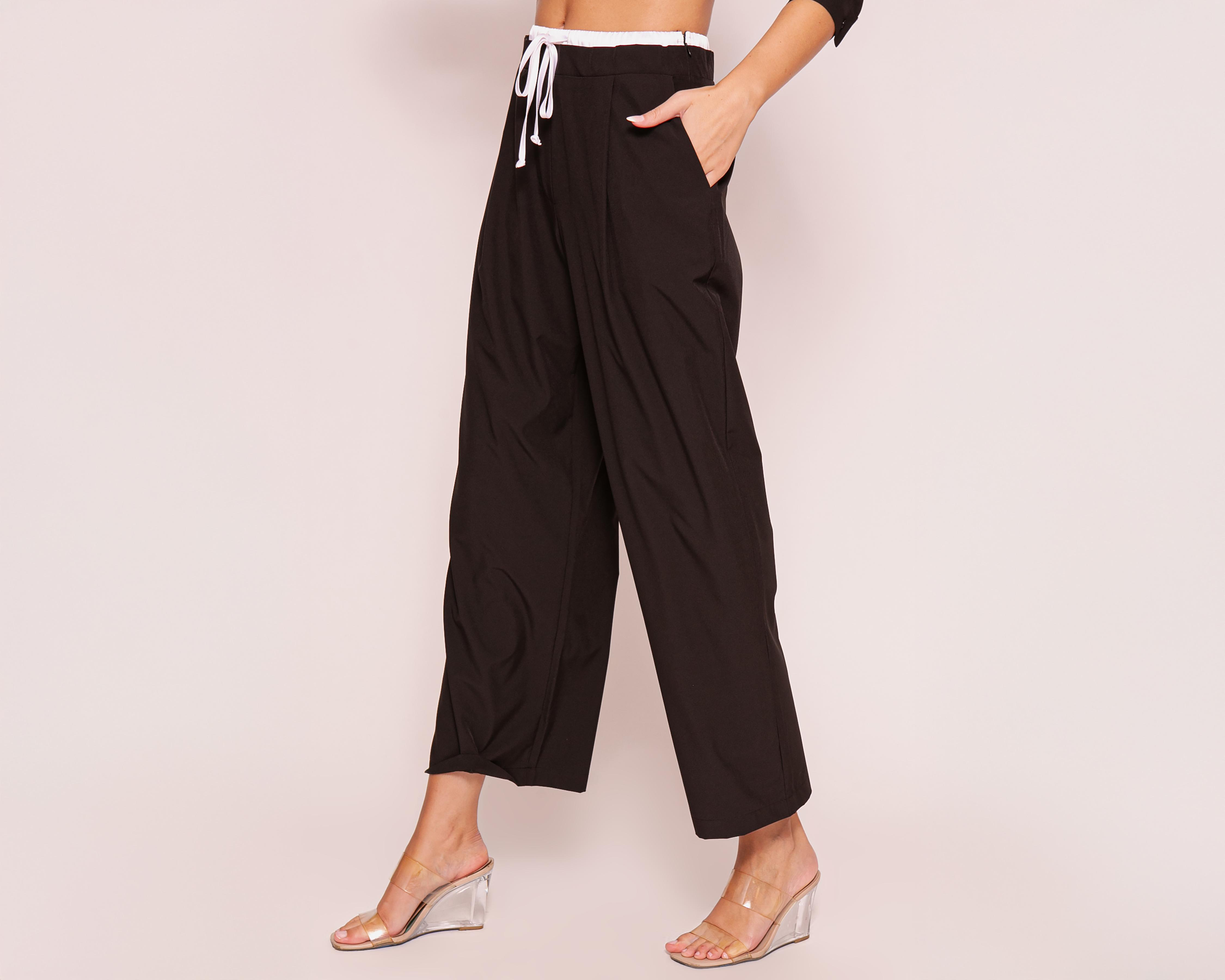 Foto 2 | Pantalón Ancho Strona Tinto para Mujer